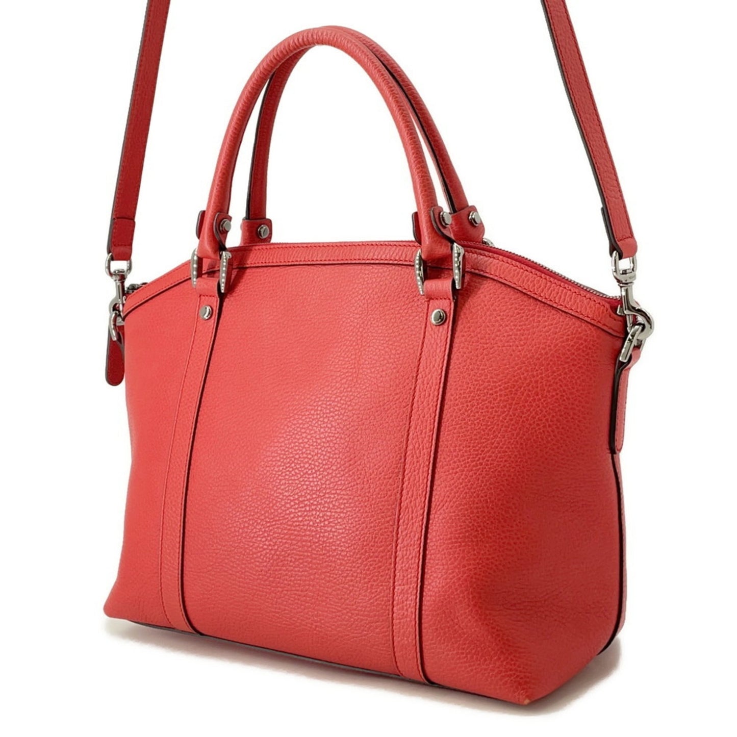 Gucci Red Brown Leather Shoulder Bag Tote Bag