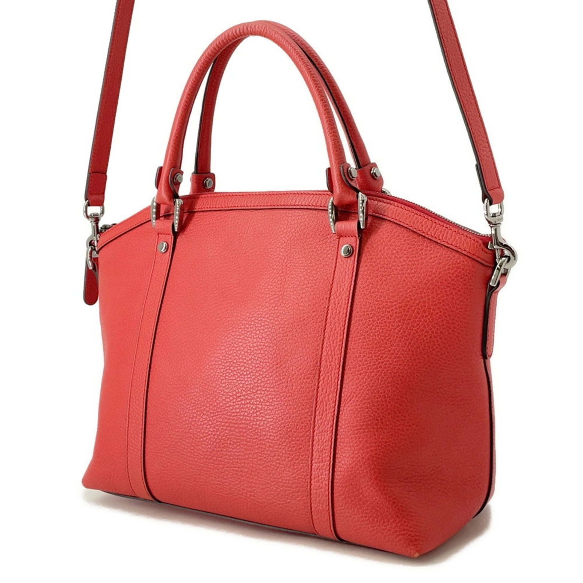Gucci Red Brown Leather Shoulder Bag Tote Bag