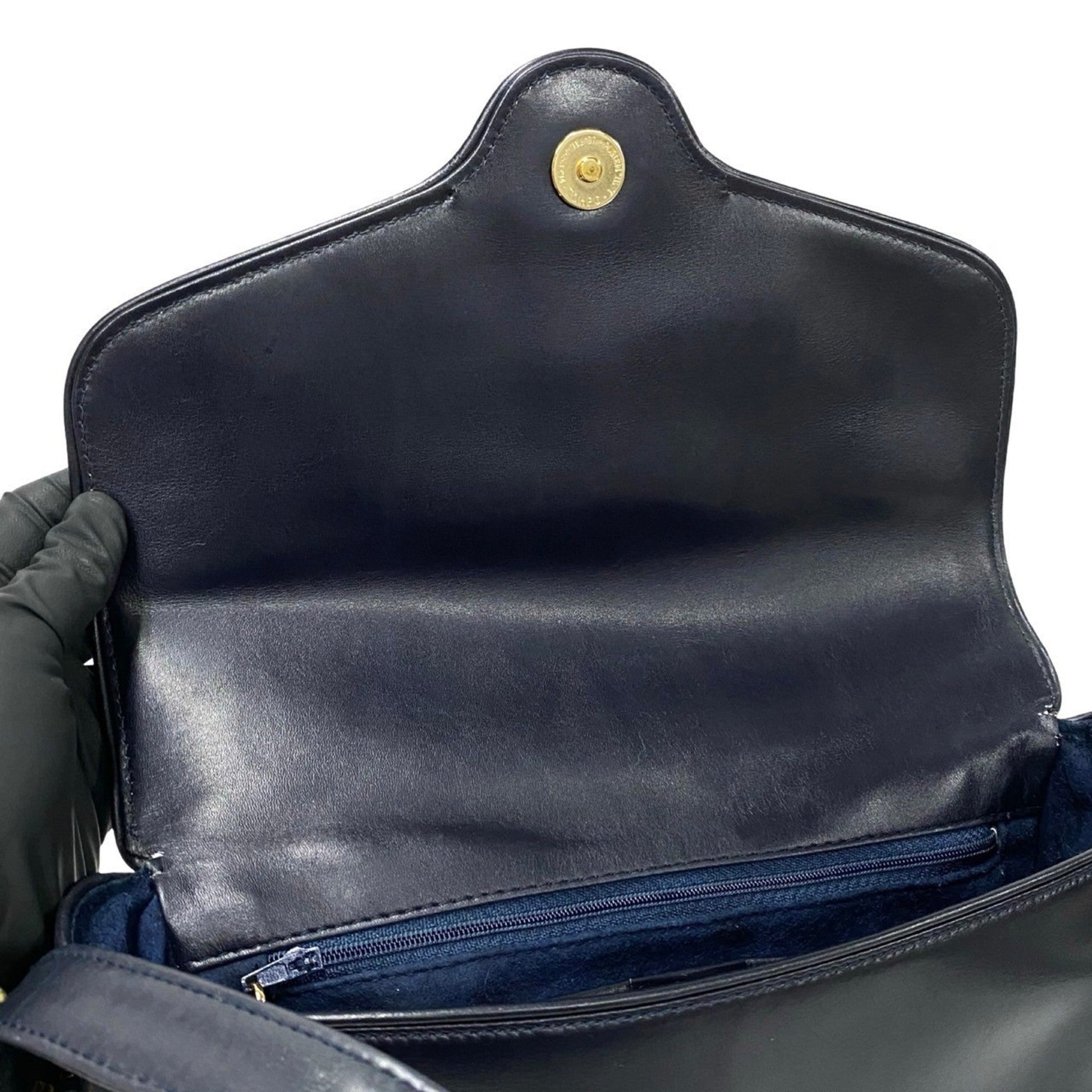 Gucci Black Leather Pochette Shoulder Bag