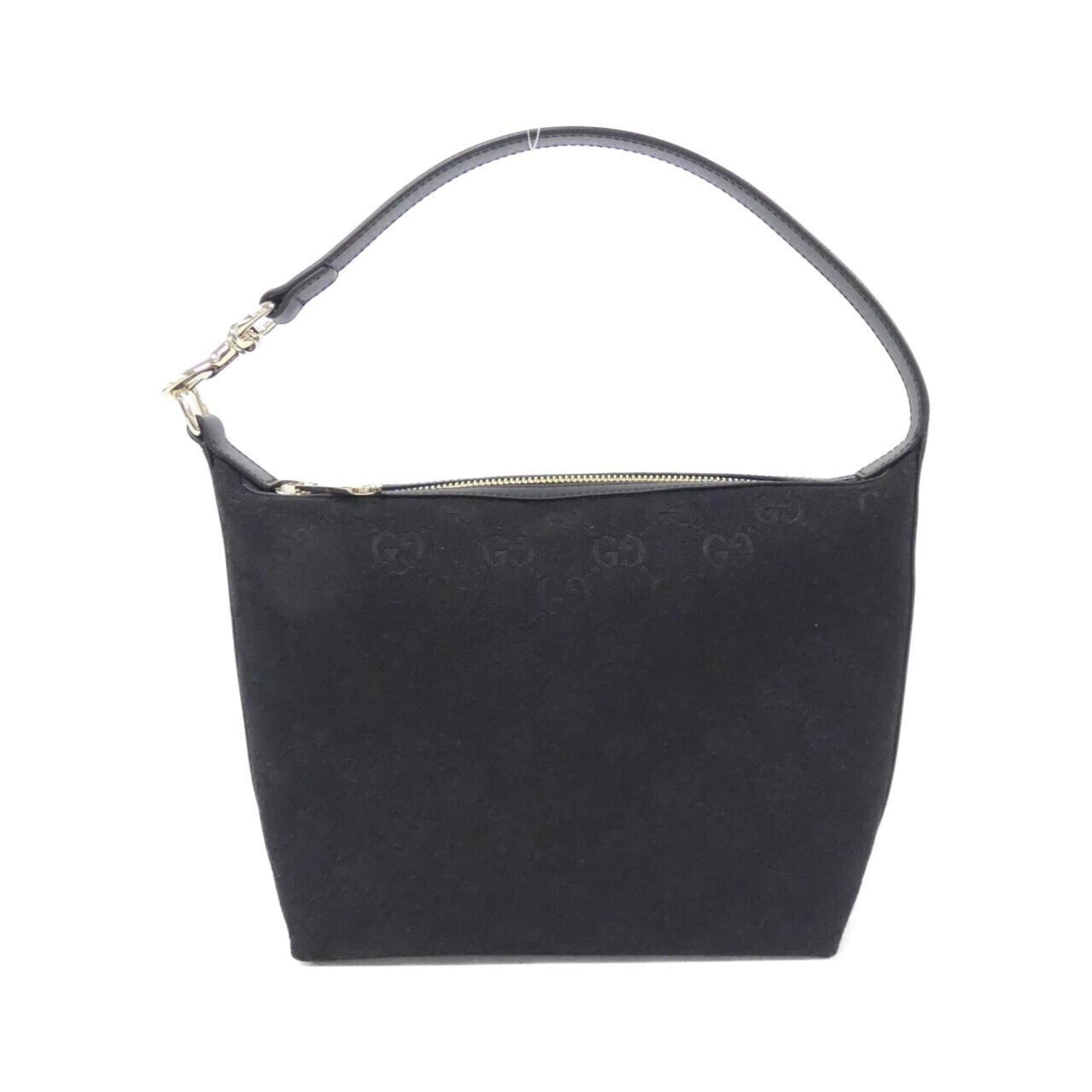 Gucci Black Gg Canvas Handbag
