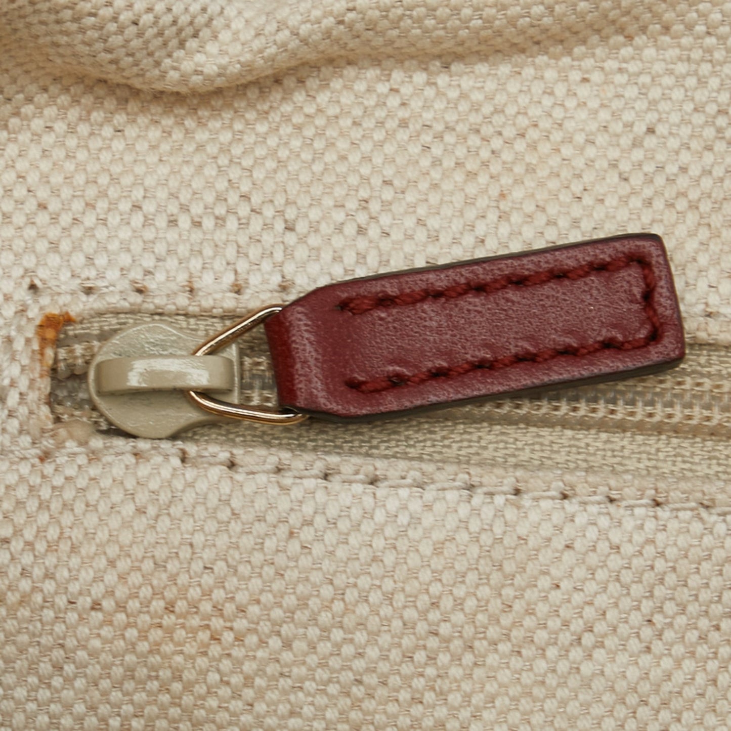 Gucci Beige Red Color Canvas Leather Shoulder Bag Tote Bag