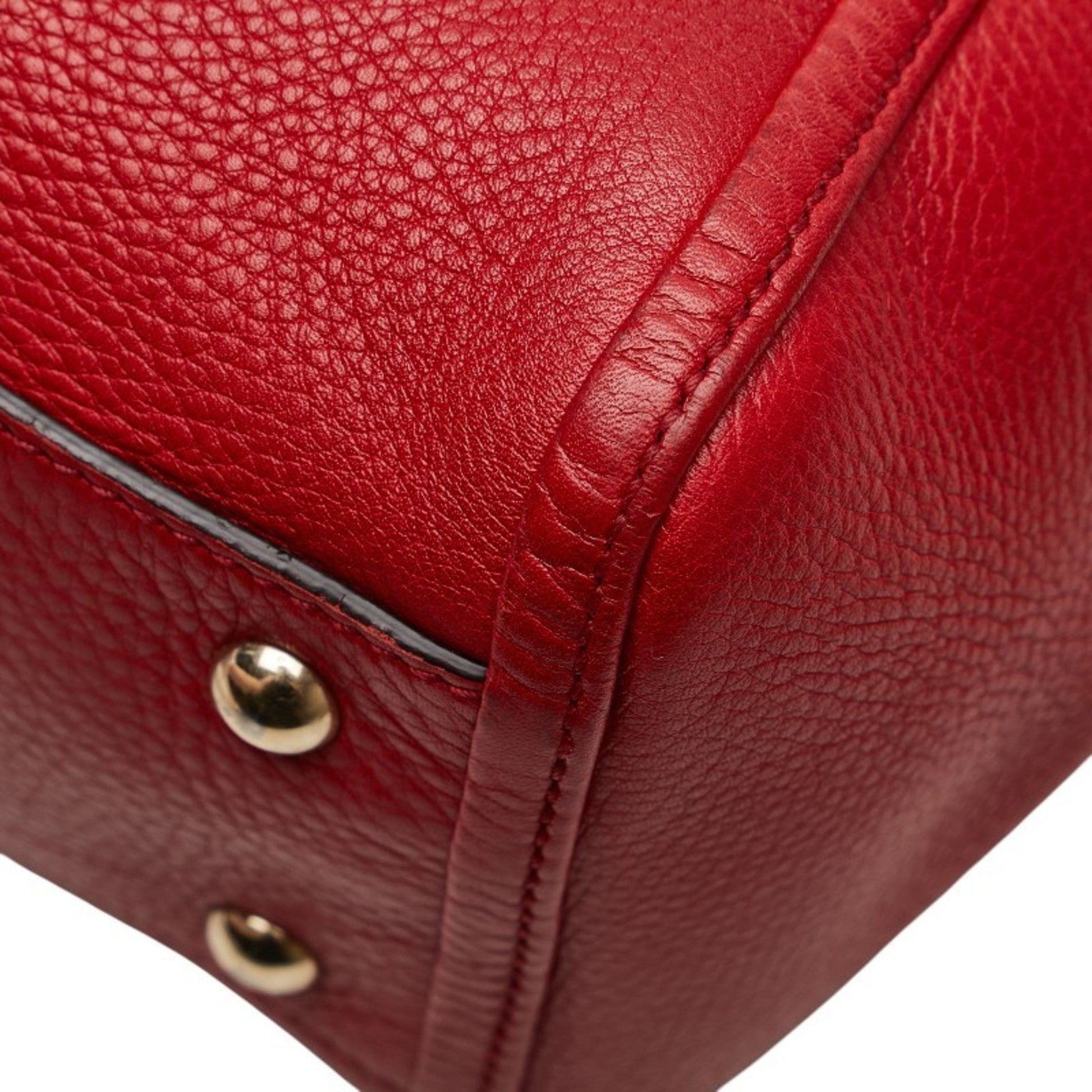 Gucci Soho Red Color Leather Handbag Shoulder Bag