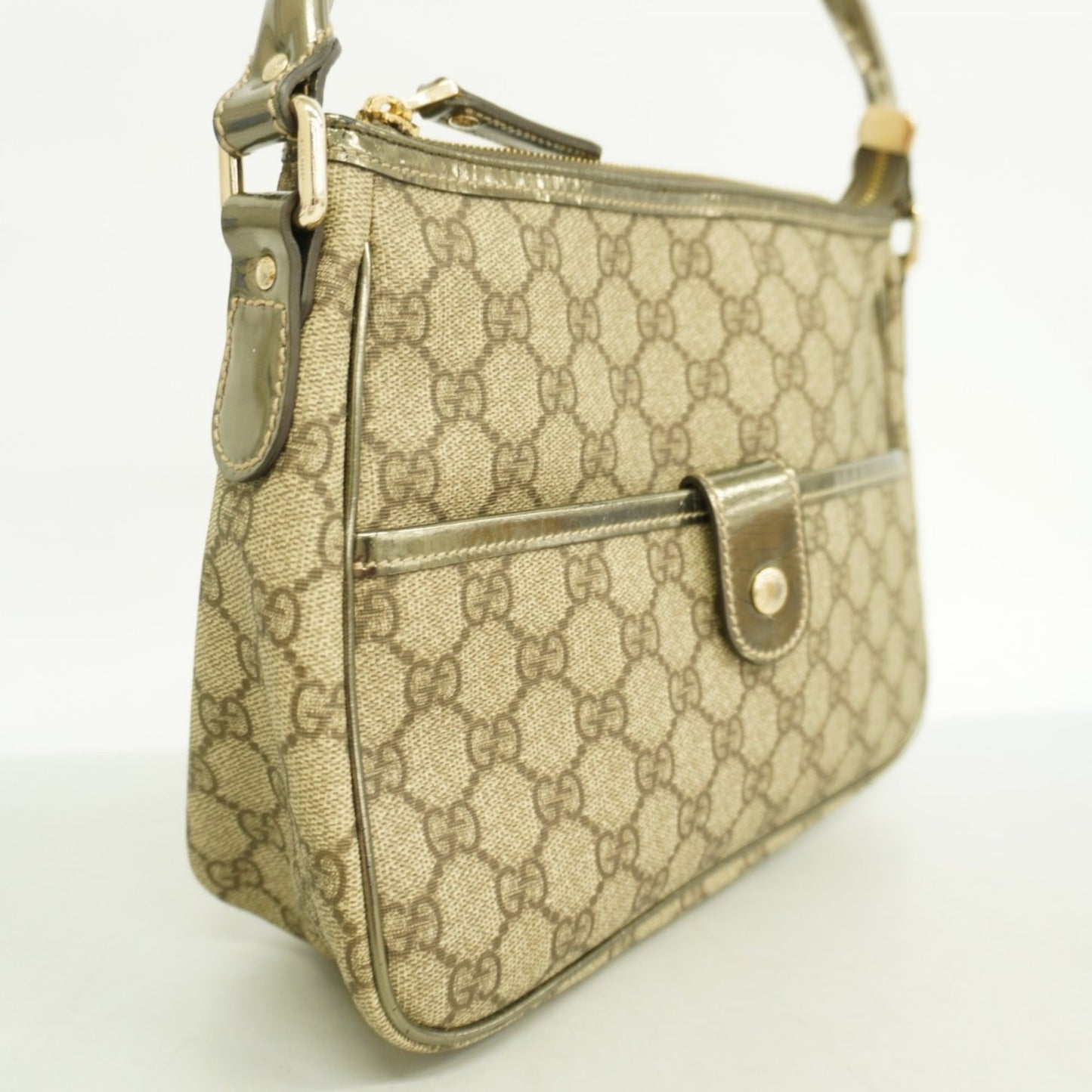 Gucci Beige Brown Pvc Handbag