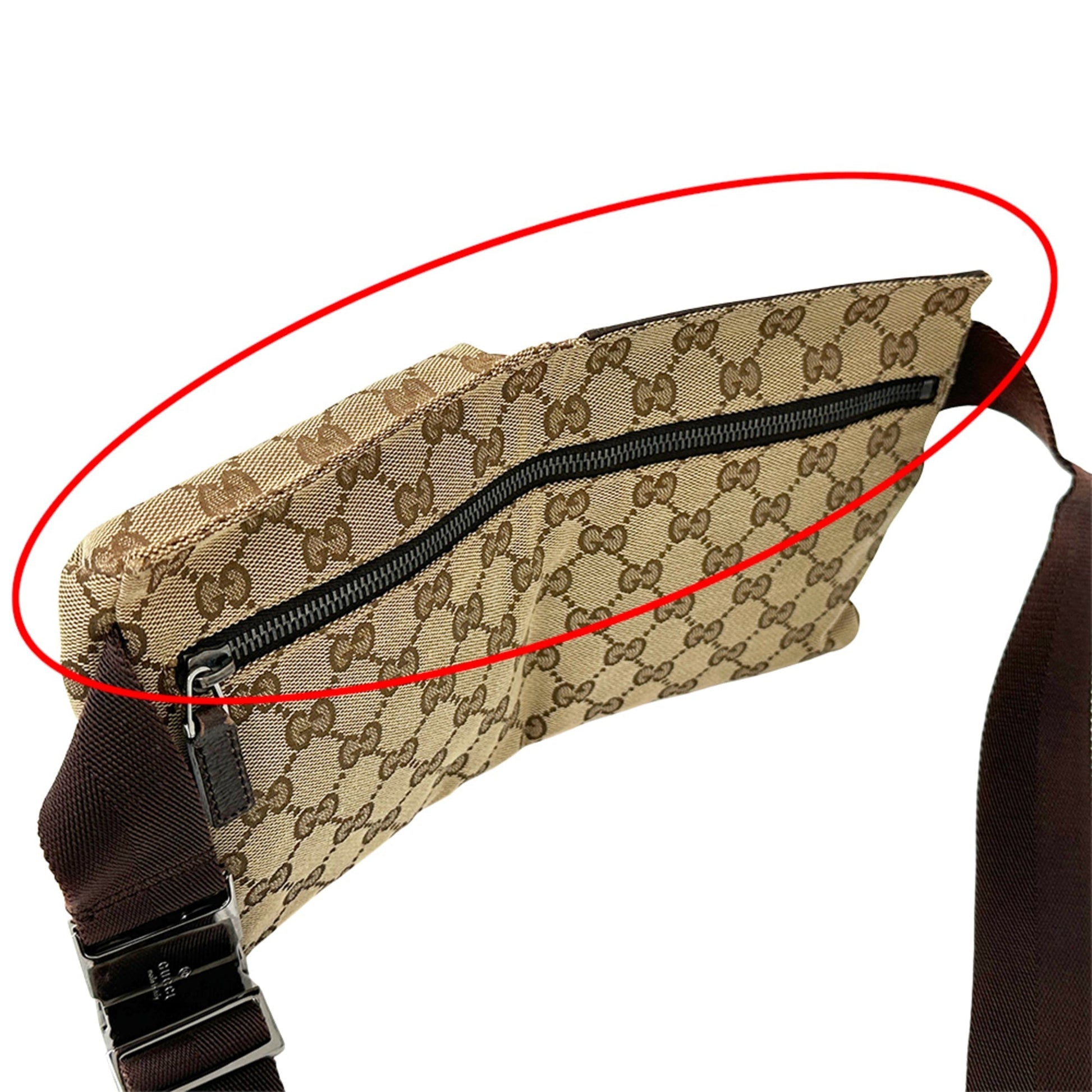 Gucci Gg Canvas Beige Brown Gg Canvas Fanny Pack Sling Bag