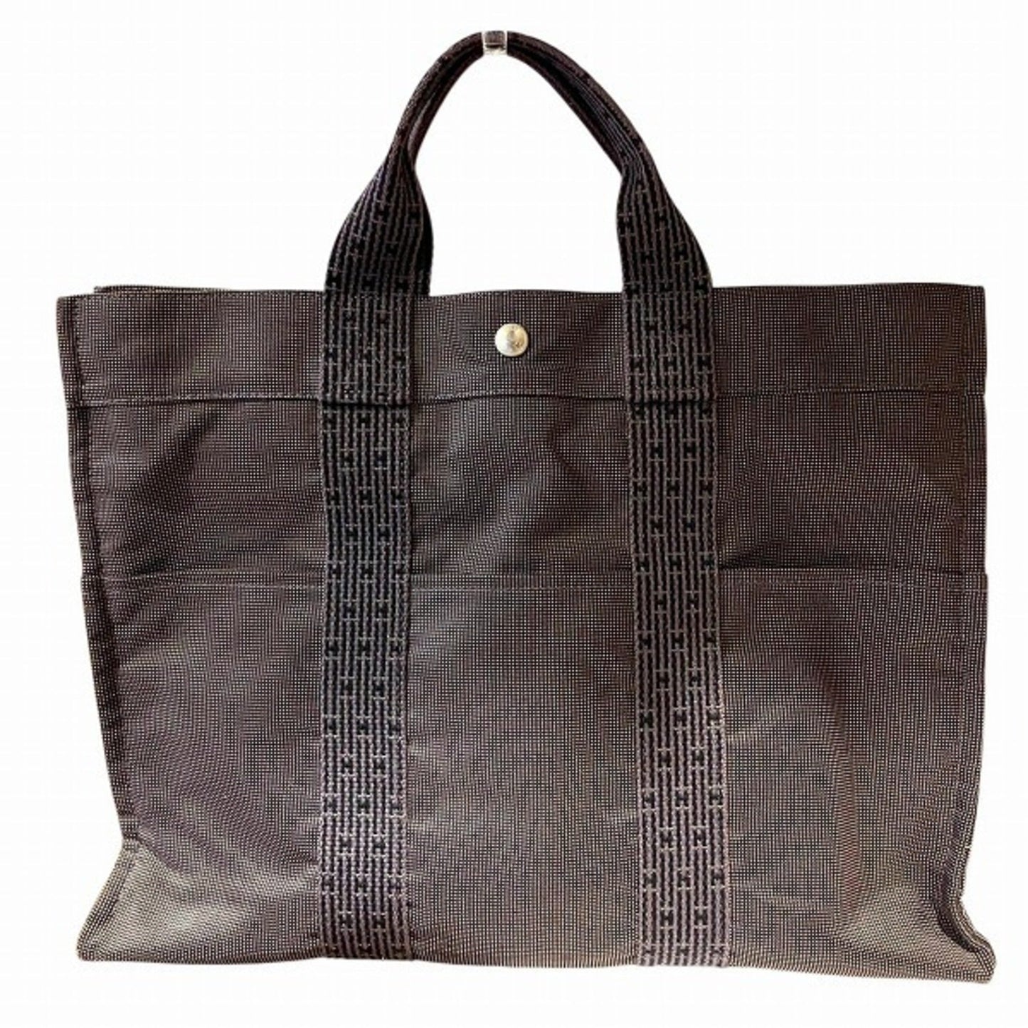 Hermes Tote Bag Canvas Gray Tote Bag 28
