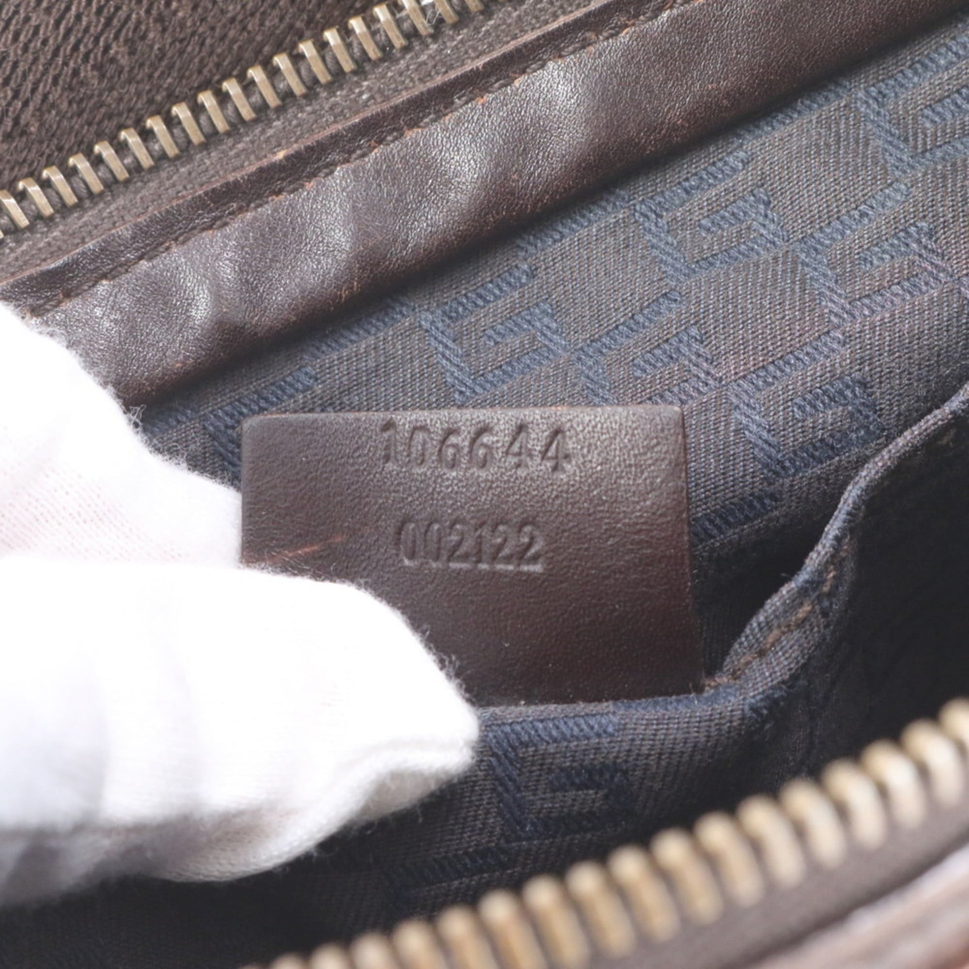 Gucci Beige Leather Canvas Handbag