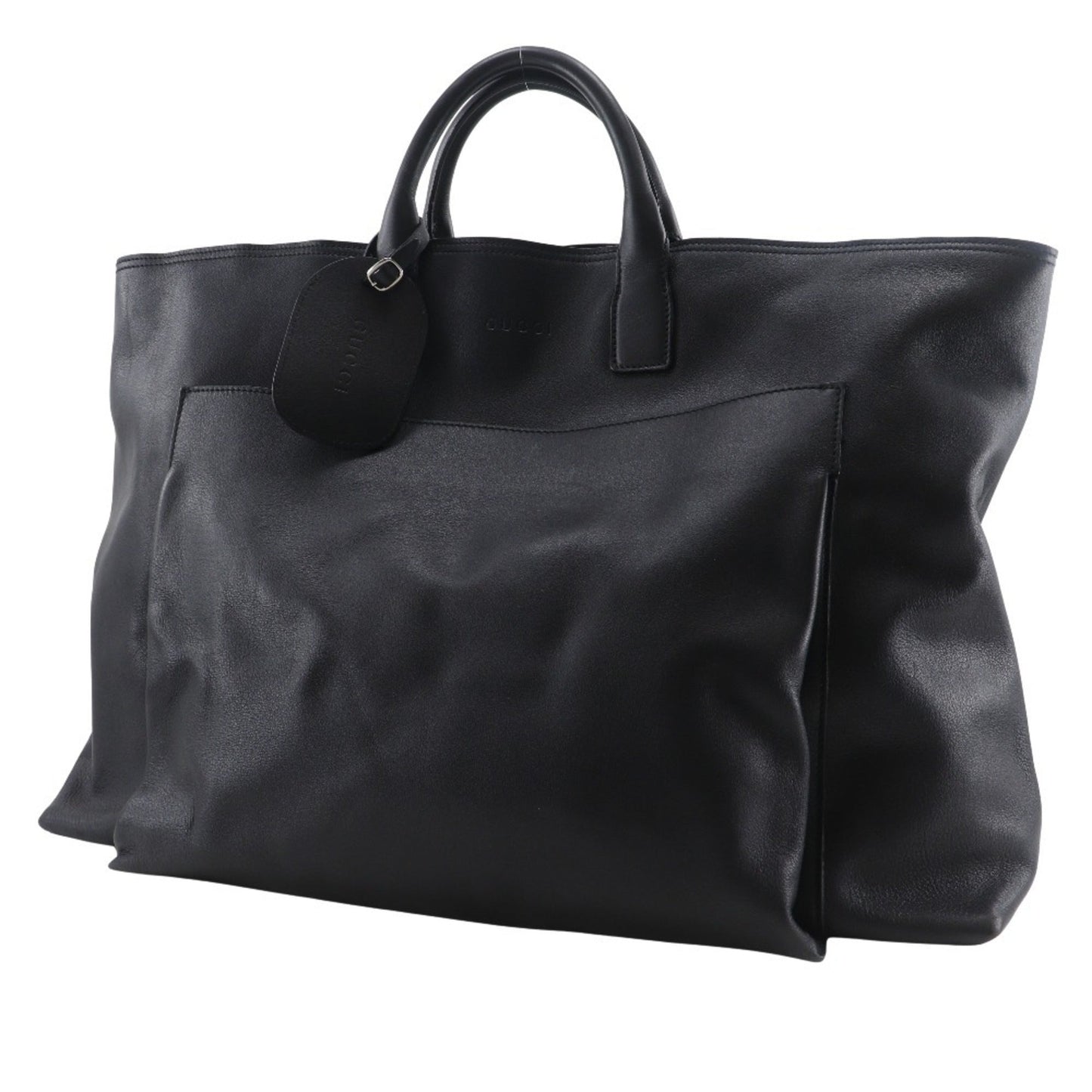 Gucci Black Leather Boston Bag