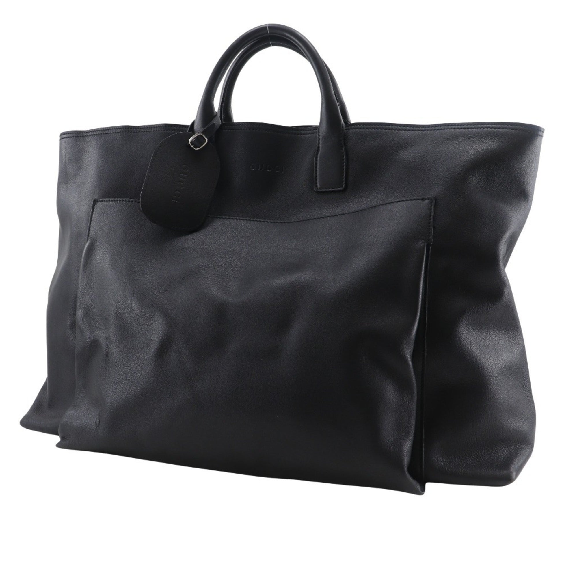 Gucci Black Leather Boston Bag