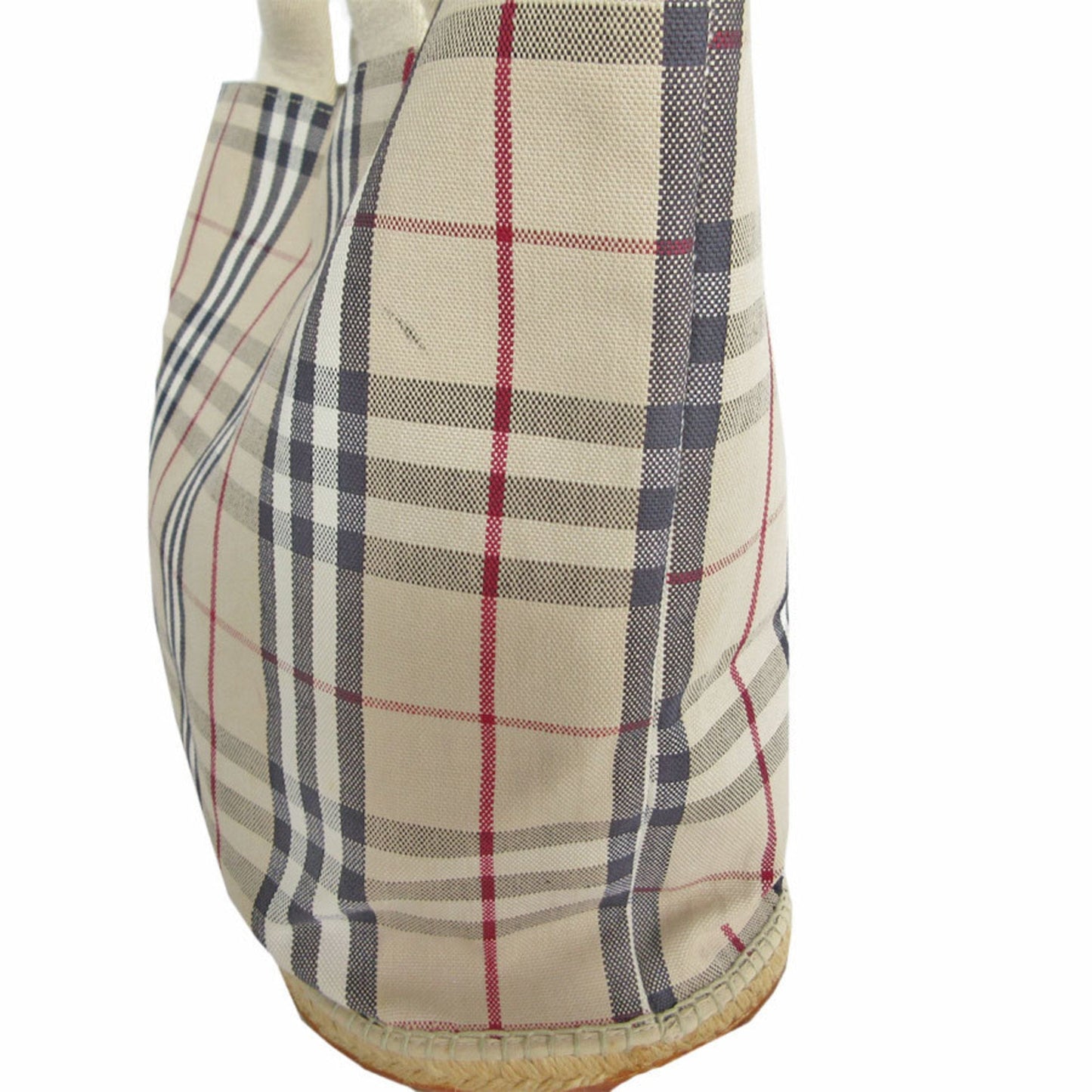 Burberry Multi Color Rubber Handbag Tote Bag Canvas Beige