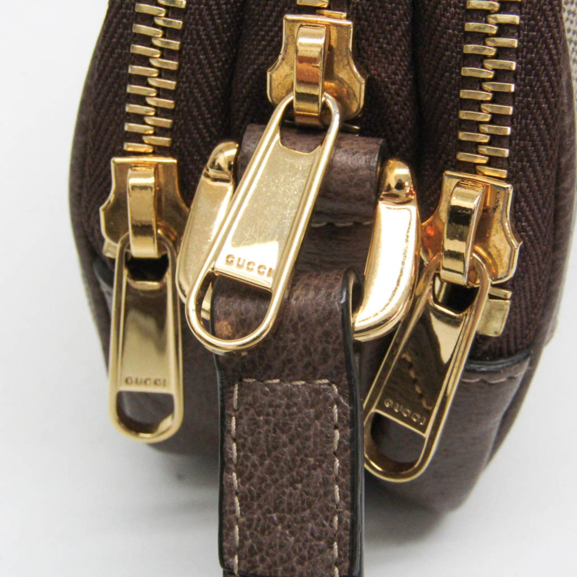 Gucci Ophidia Beige Brown Leather Gg Supreme Shoulder Bag