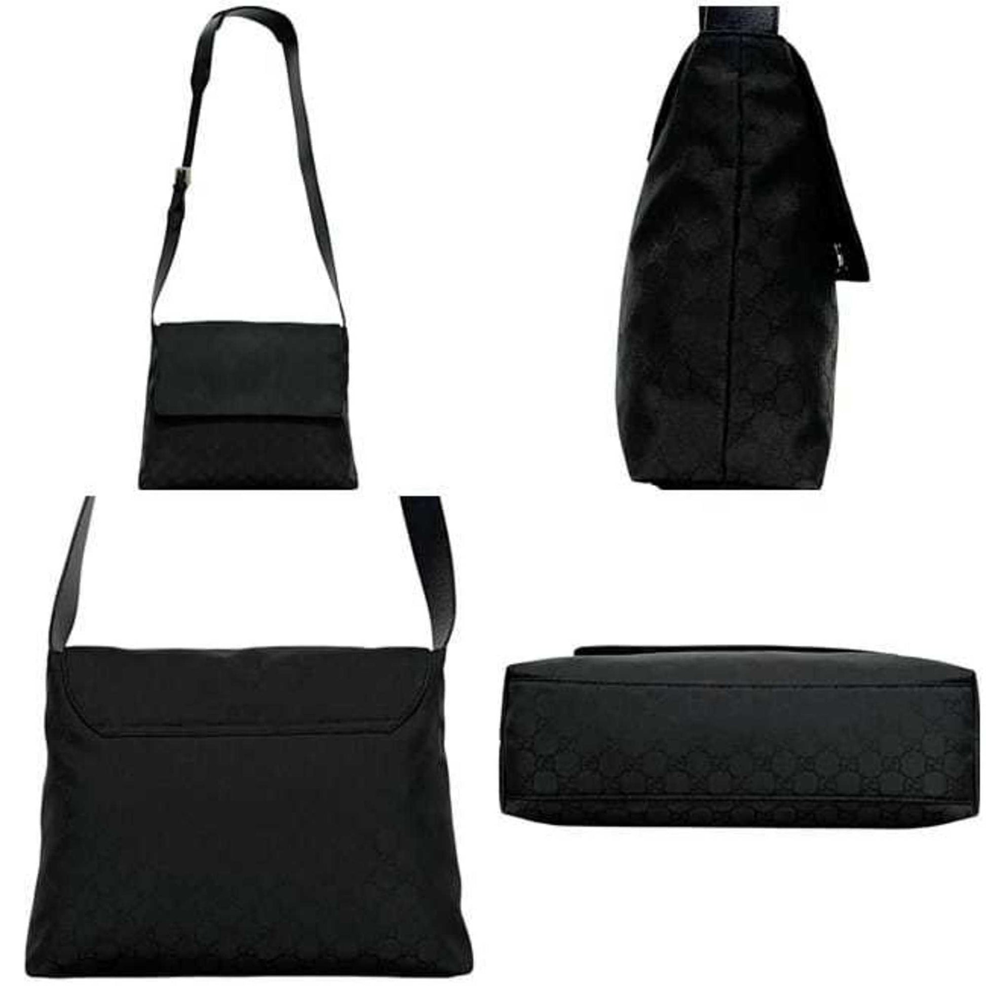 Gucci Black Nylon Leather Shoulder Bag