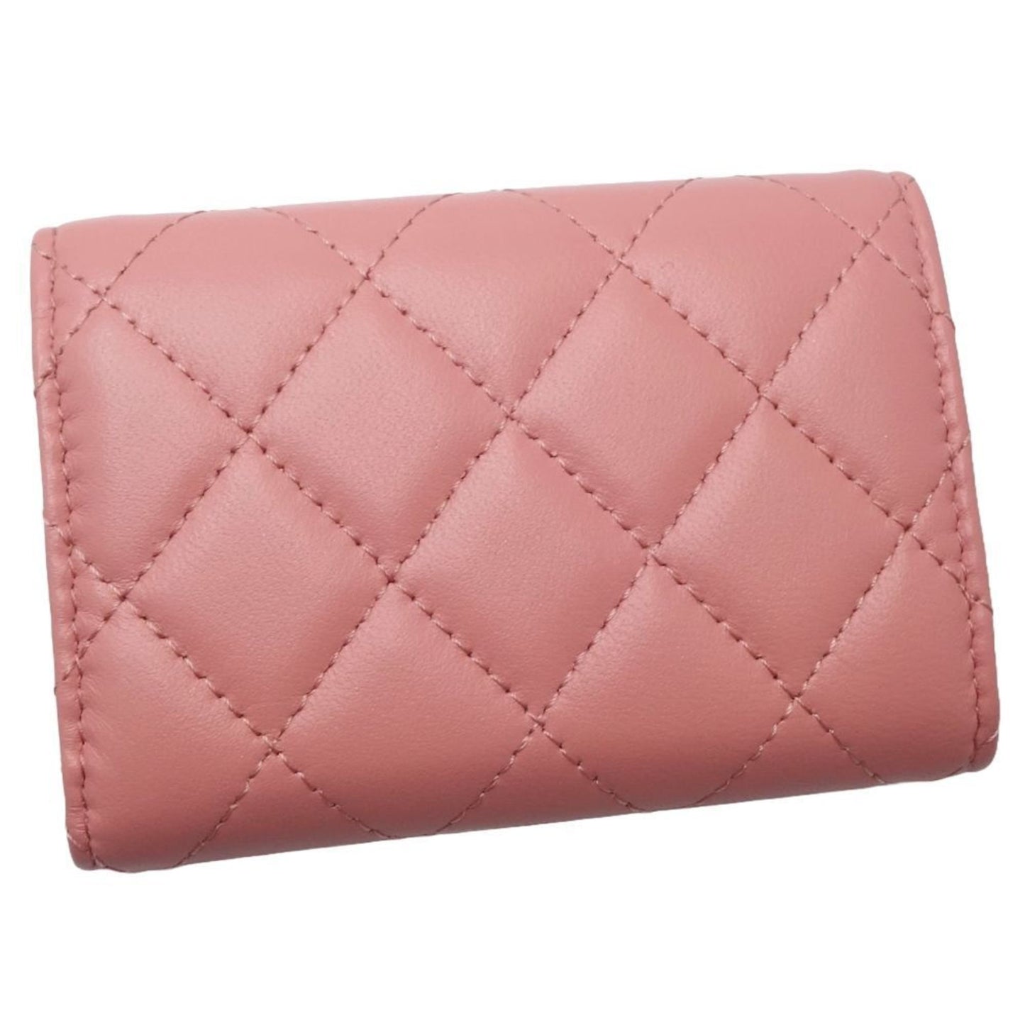 CHANEL Chanel Tri-fold Wallet AP3650 Matelasse Flap Lambskin Pink 180638 ?