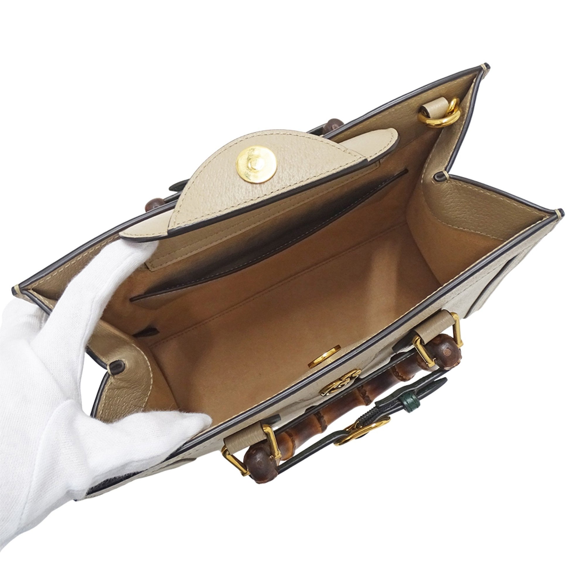 Gucci Beige Leather Handbag Shoulder Bag