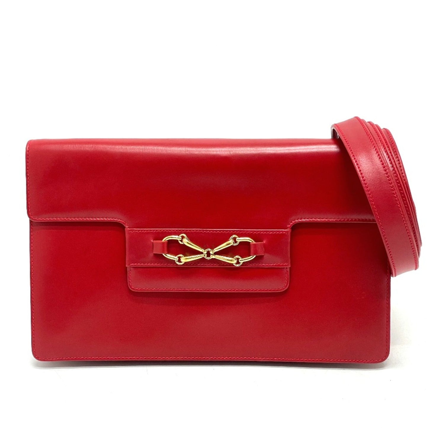 Gucci Red Leather Shoulder Bag