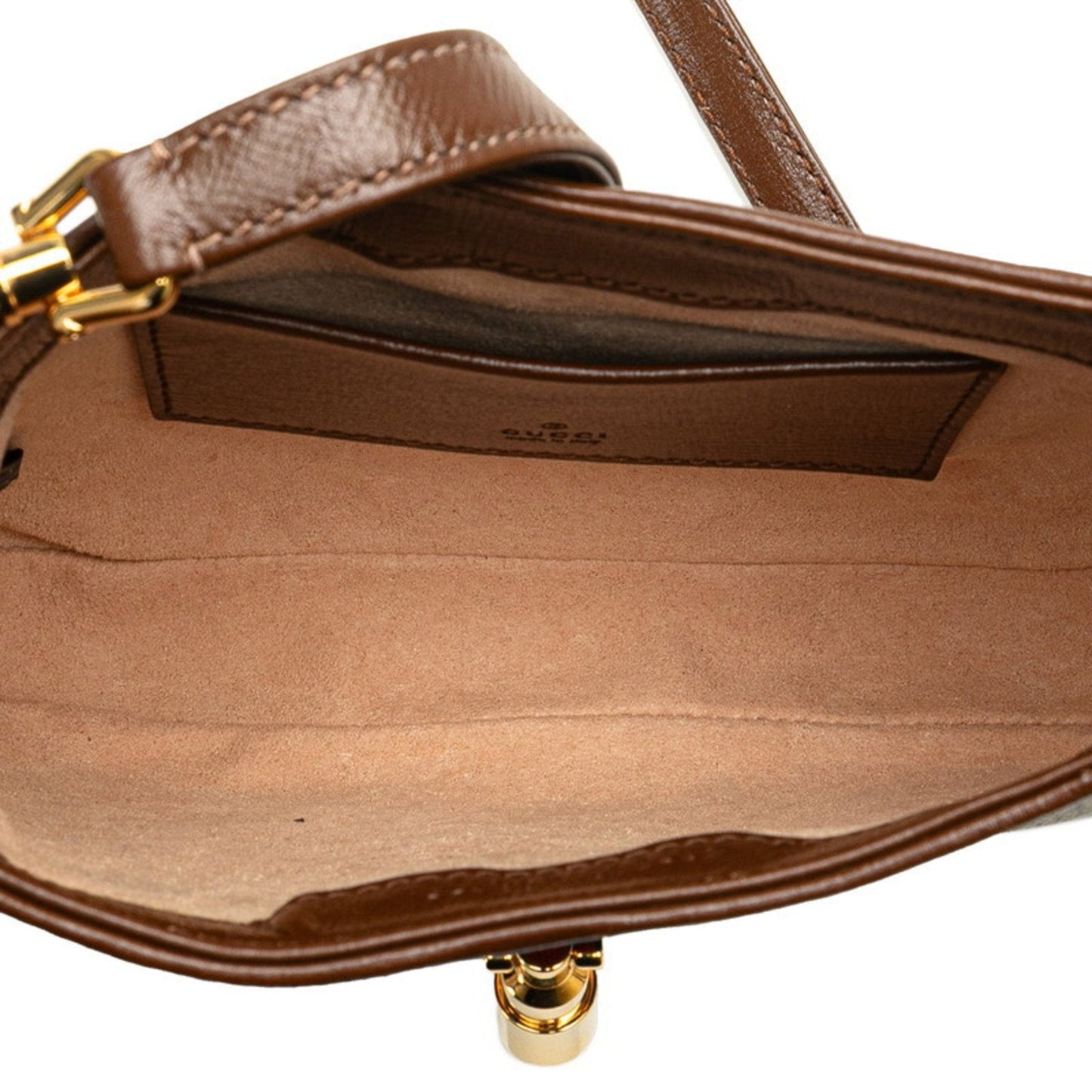 Gucci Beige Brown Pvc Leather Handbag Shoulder Bag