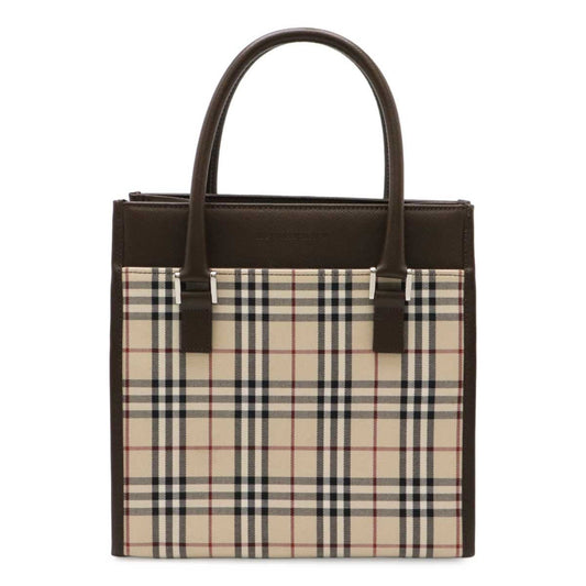 Burberry Bordeaux Dark Handbag Tote Bag Leather Canvas Black Handbag Tote Bag
