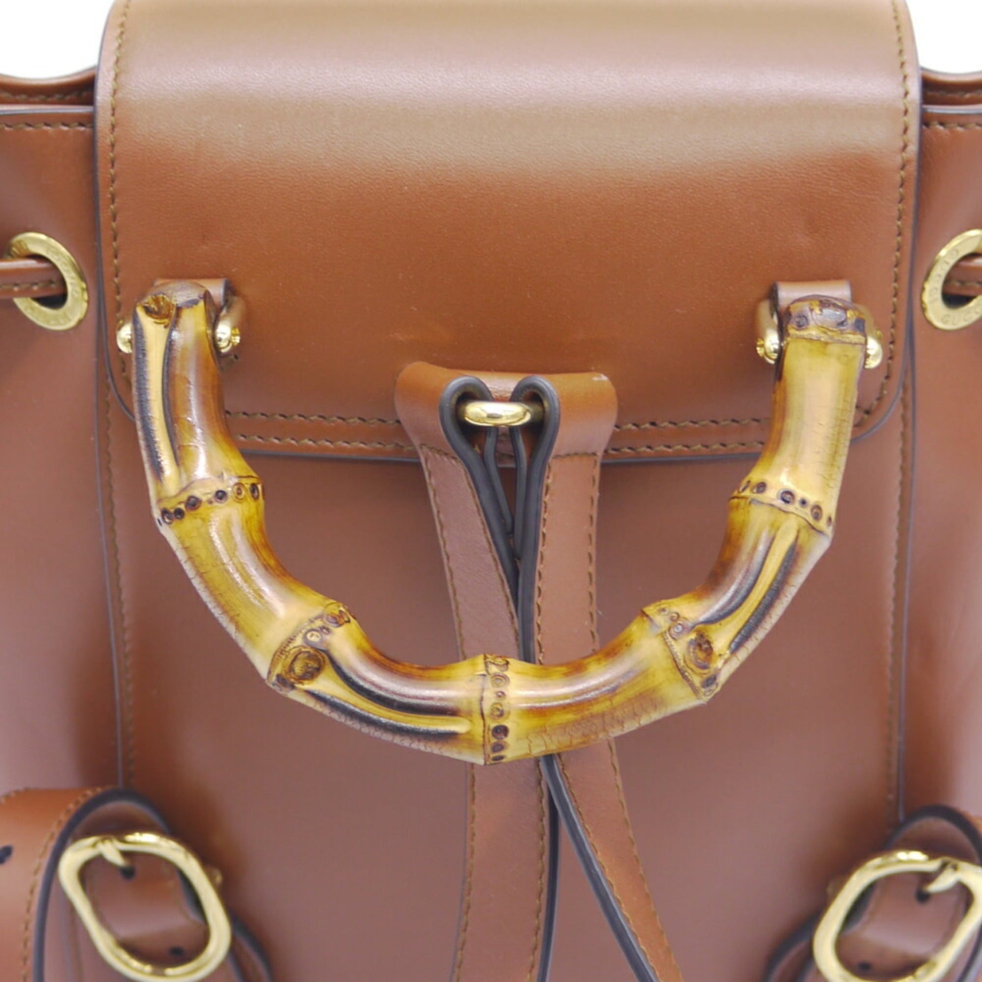 Gucci Brown Leather Backpack