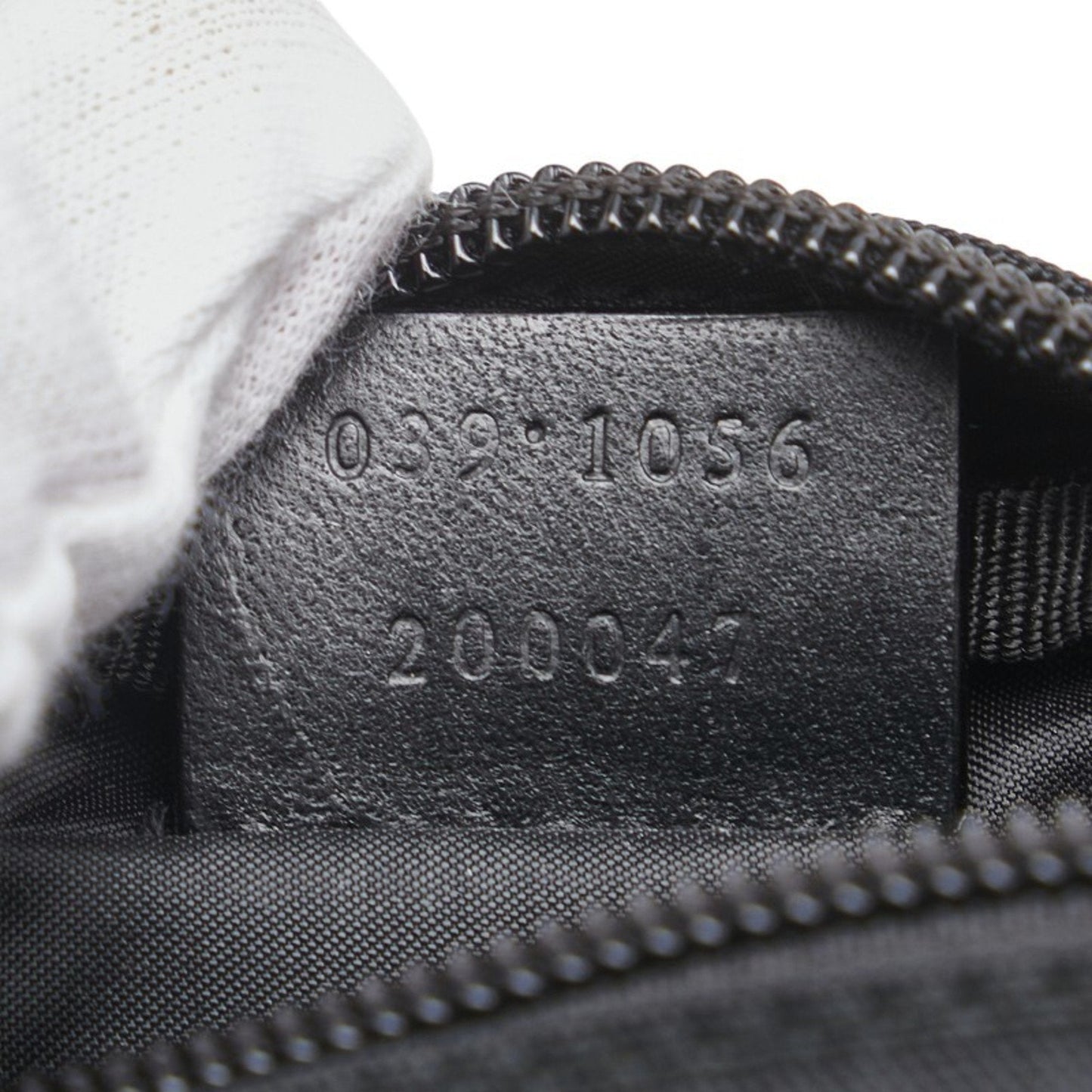 Gucci Black Nylon Leather Pouch