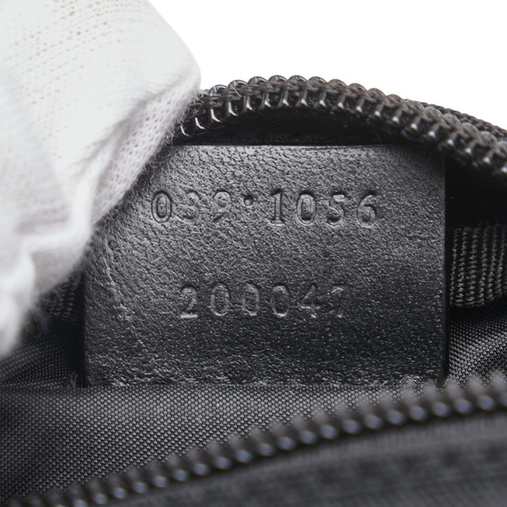 Gucci Black Nylon Leather Pouch