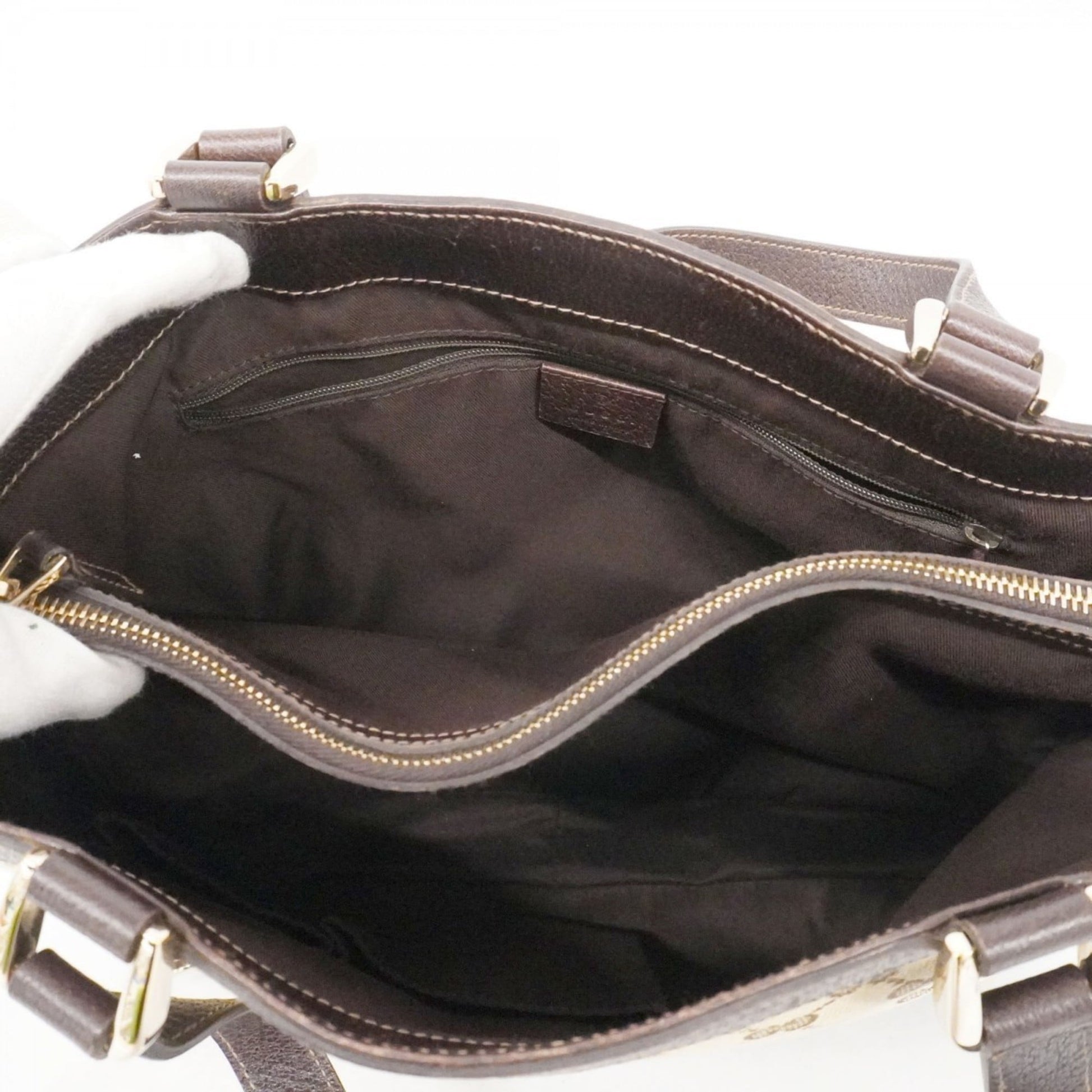 Gucci Brown Canvas Tote Bag