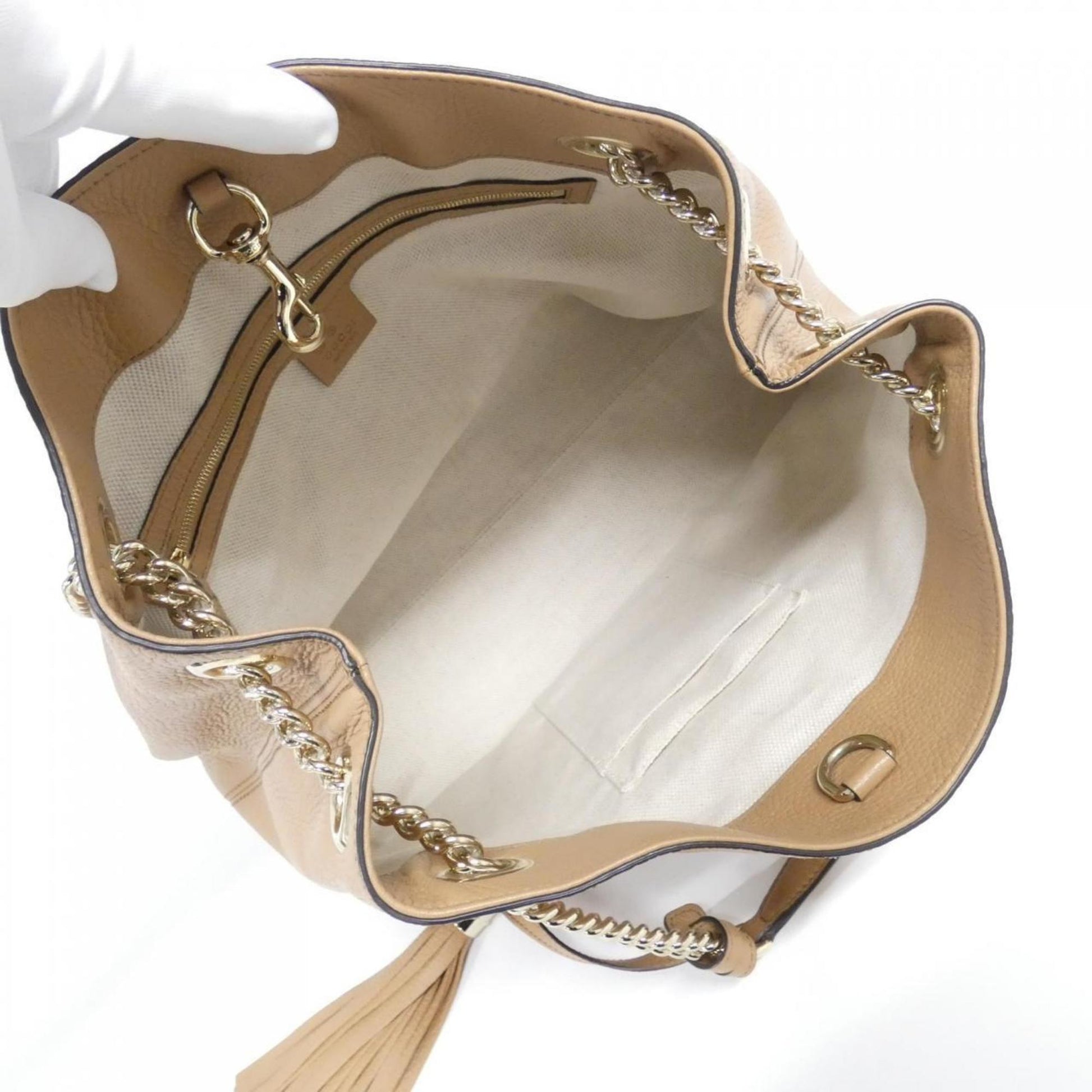 Gucci Beige Leather Shoulder Bag