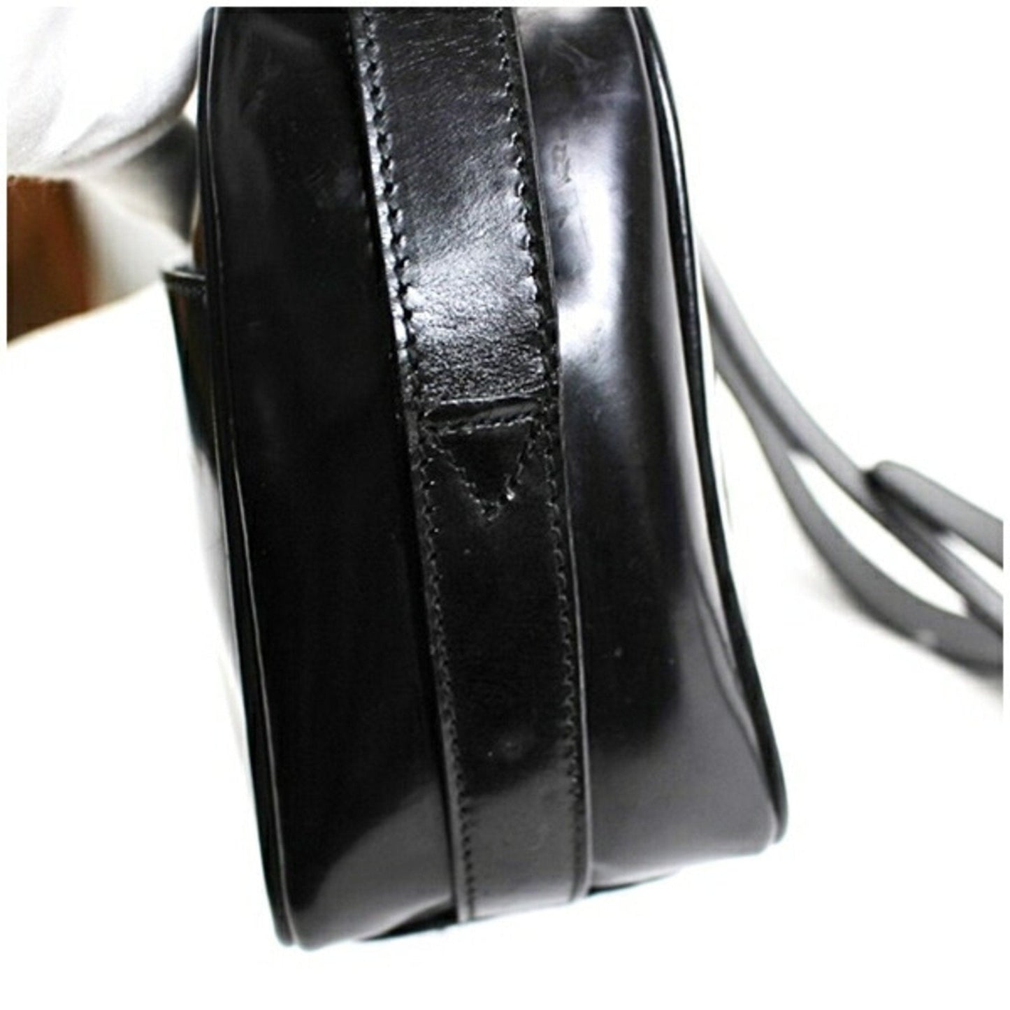Gucci Black Gray Leather Shoulder Bag
