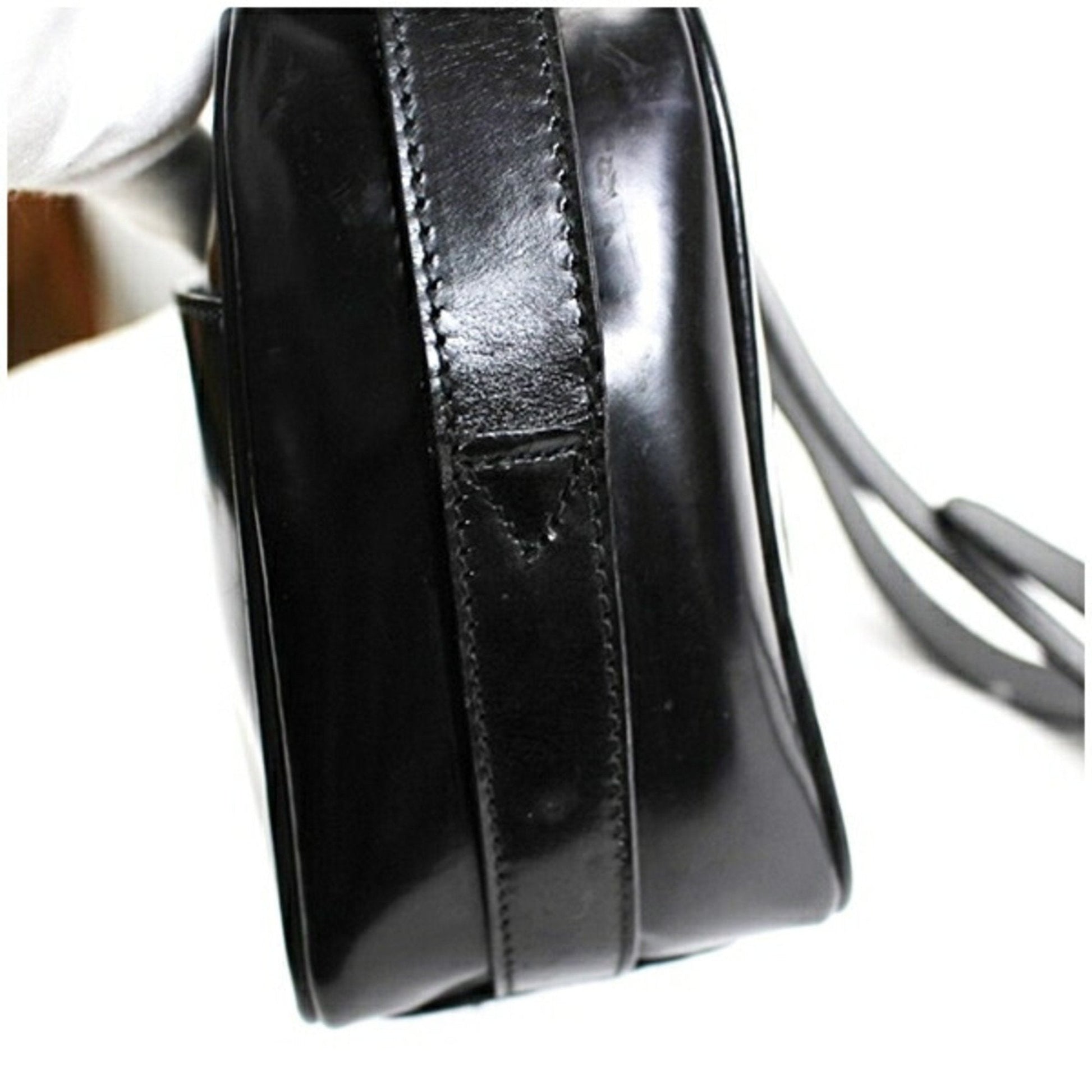 Gucci Black Gray Leather Shoulder Bag