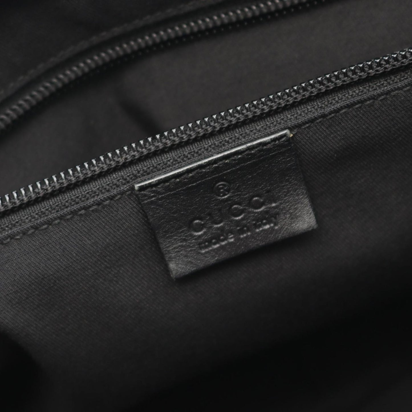 Gucci Black Navy Canvas Leather Shoulder Bag