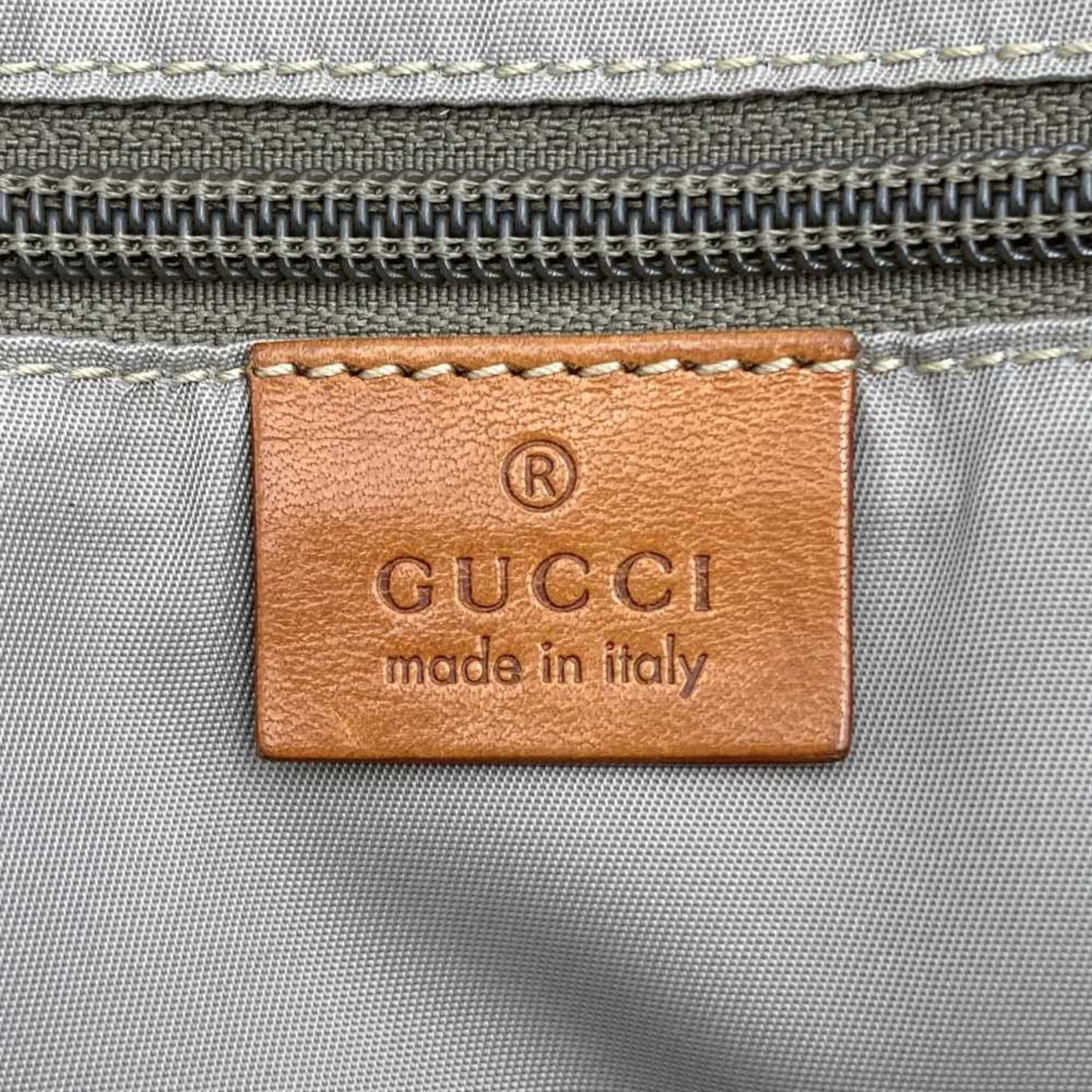 Gucci Sherry Line Beige Polyester Leather Tote Bag