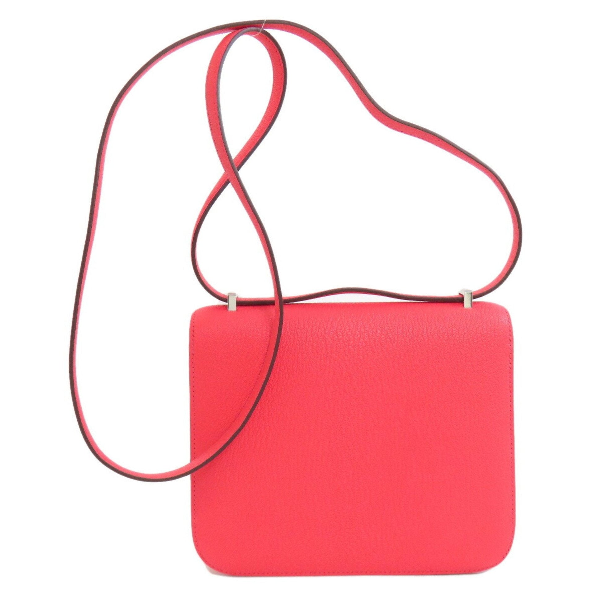 Hermes Chevre Shoulder Bag Leather Pink