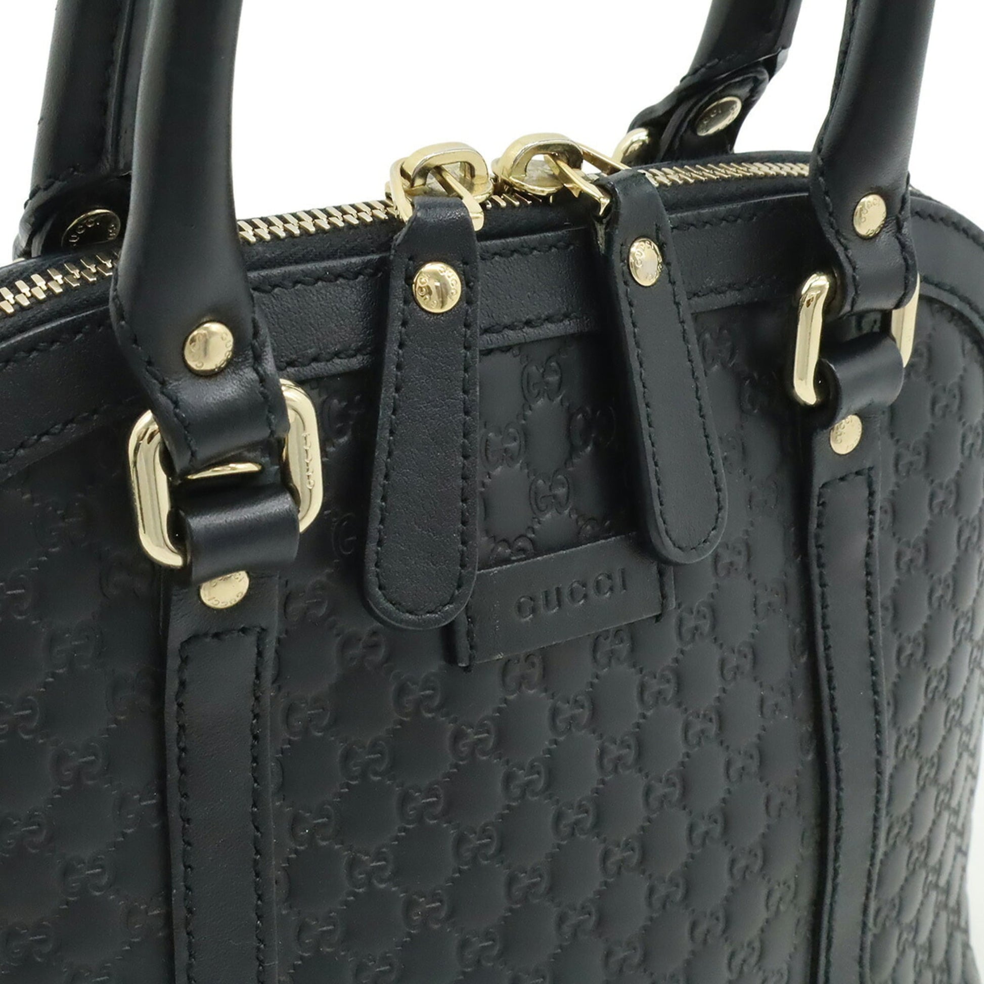 Gucci Black Leather Handbag Shoulder Bag