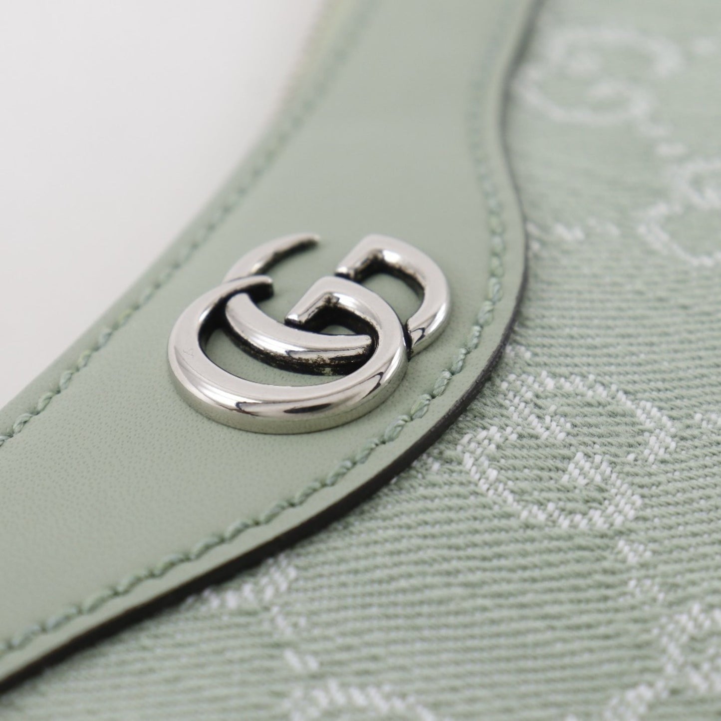 Gucci Green Pale Green Gg Canvas Shoulder Bag