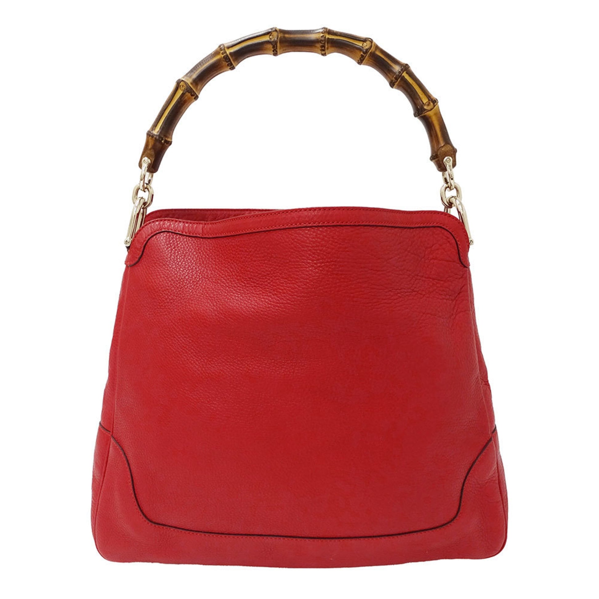 Gucci Red Color Leather Handbag Shoulder Bag