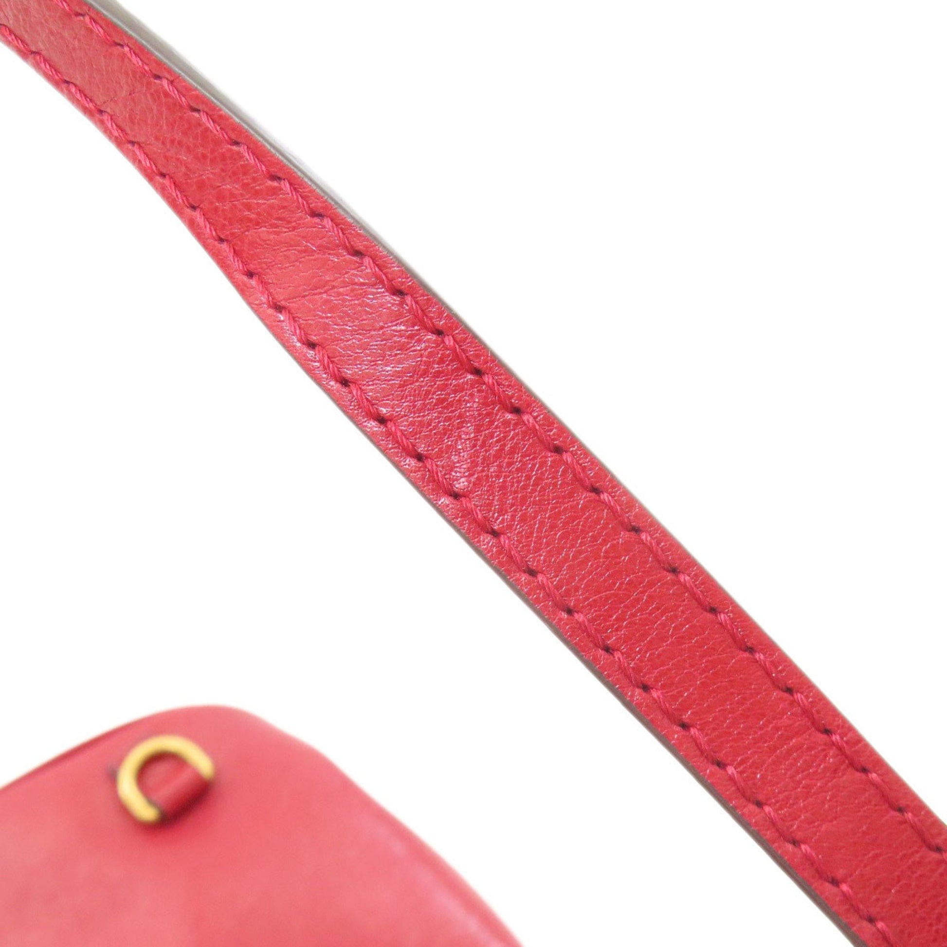 Gucci Red Color Leather Shoulder Bag