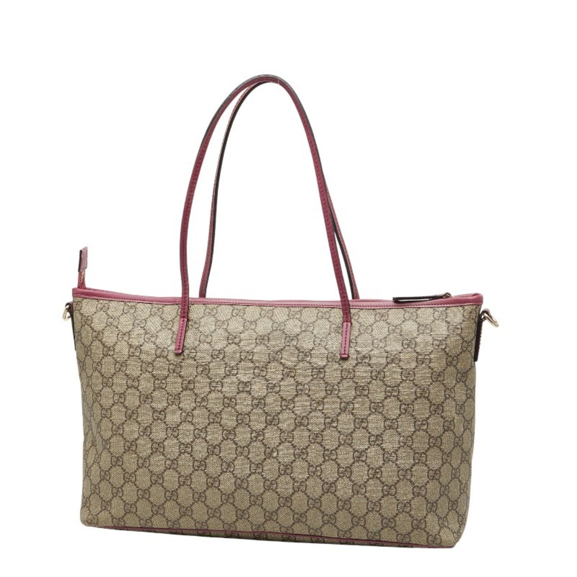 Gucci Green Canvas Leather Shoulder Bag Tote Bag