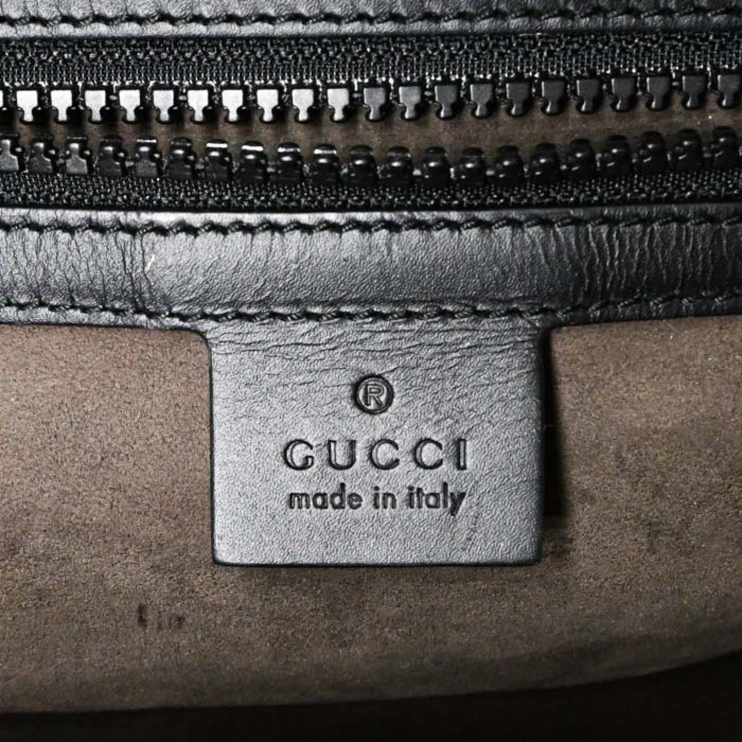 Gucci Beige Black Gg Supreme Leather Backpack