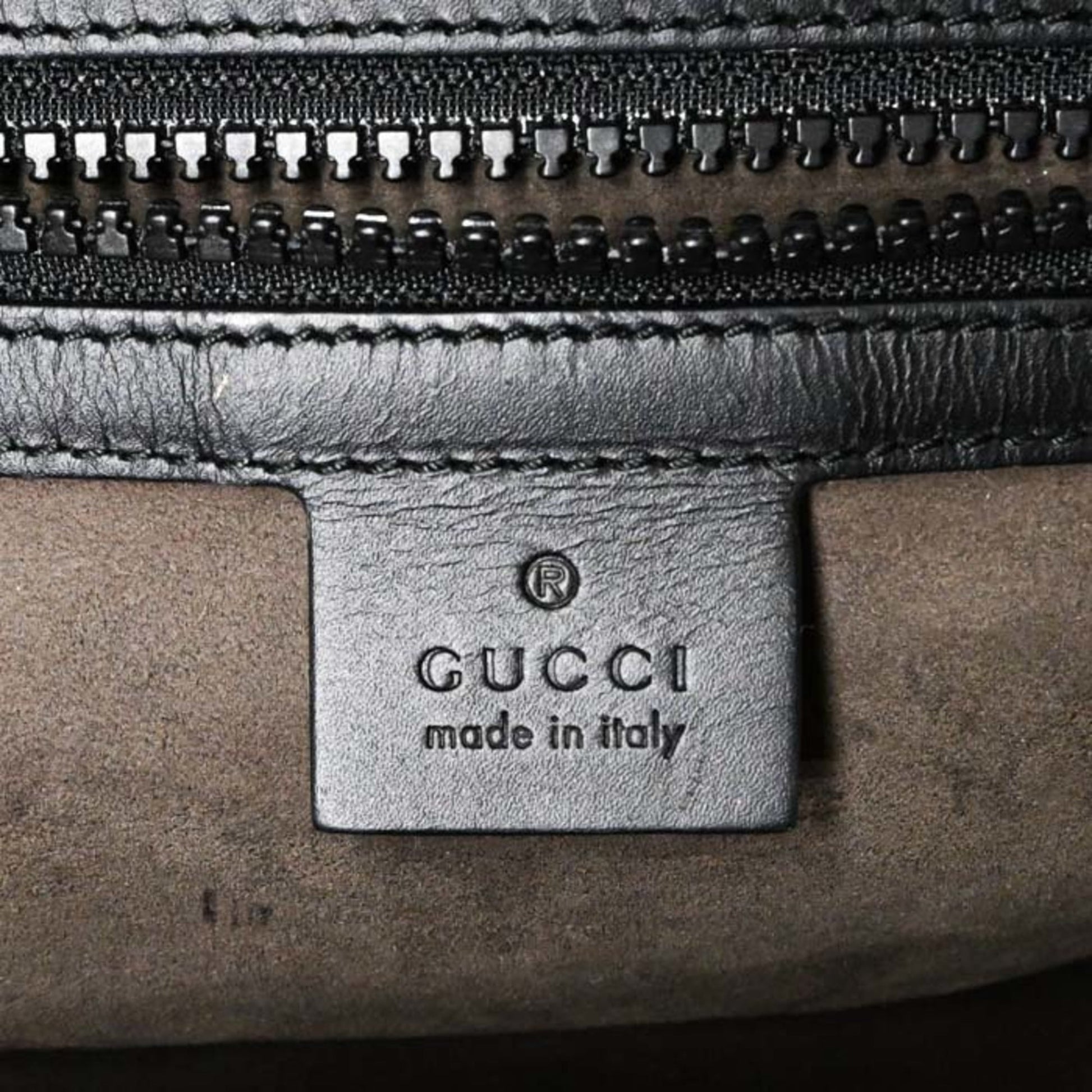 Gucci Beige Black Gg Supreme Leather Backpack