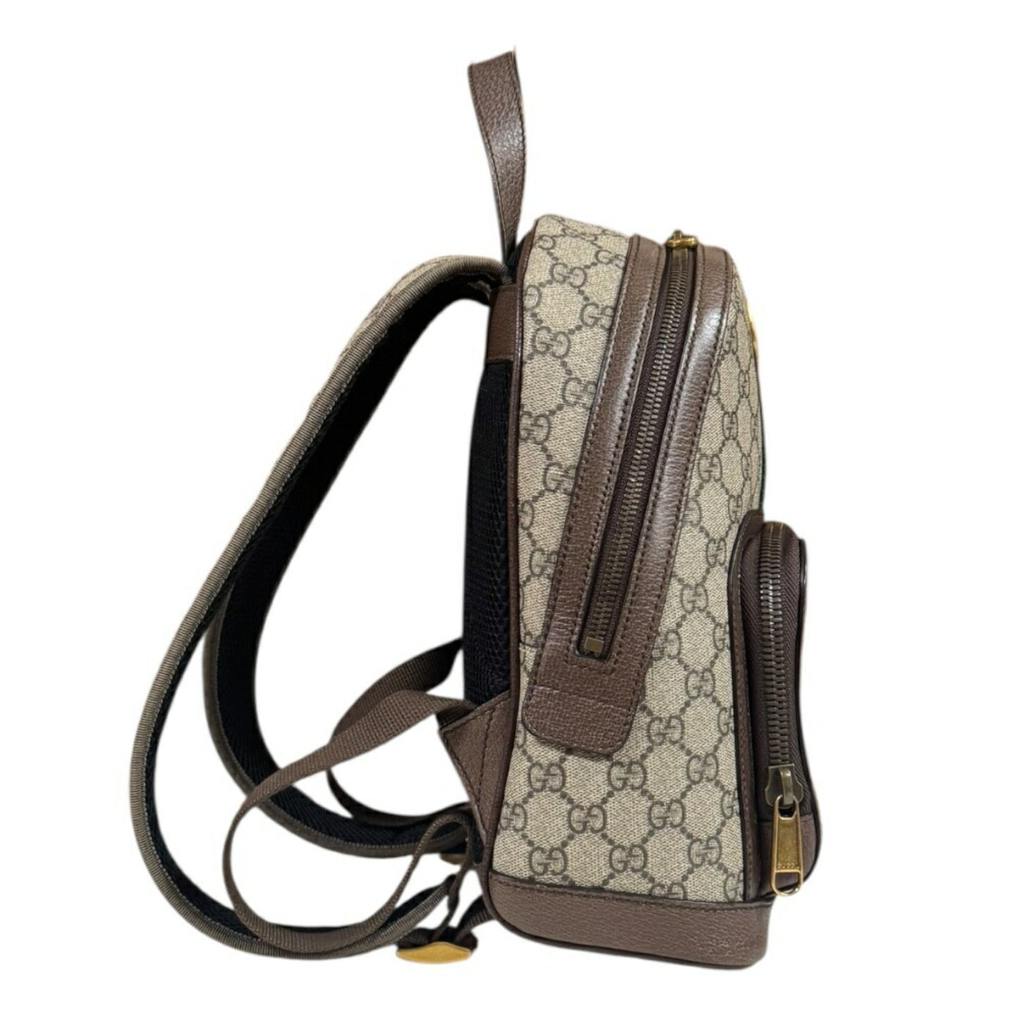Gucci Beige Brown Gg Supreme Canvas Backpack