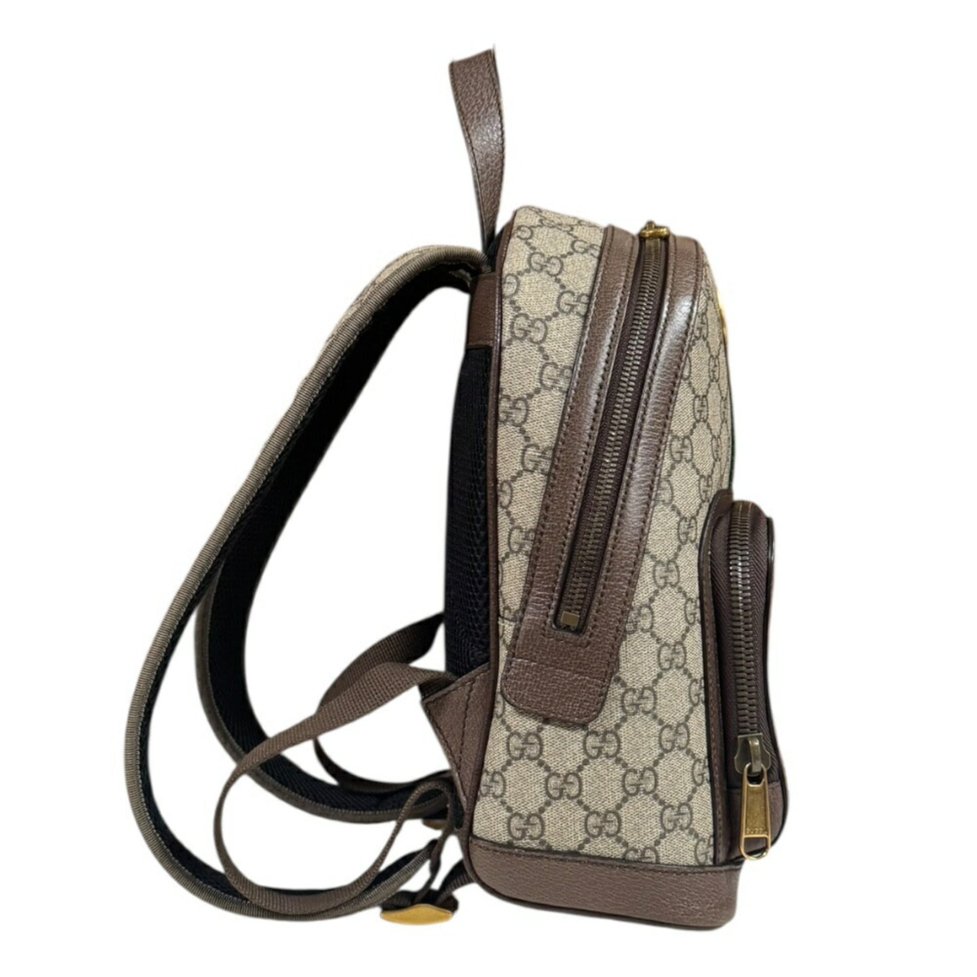 Gucci Beige Brown Gg Supreme Canvas Backpack
