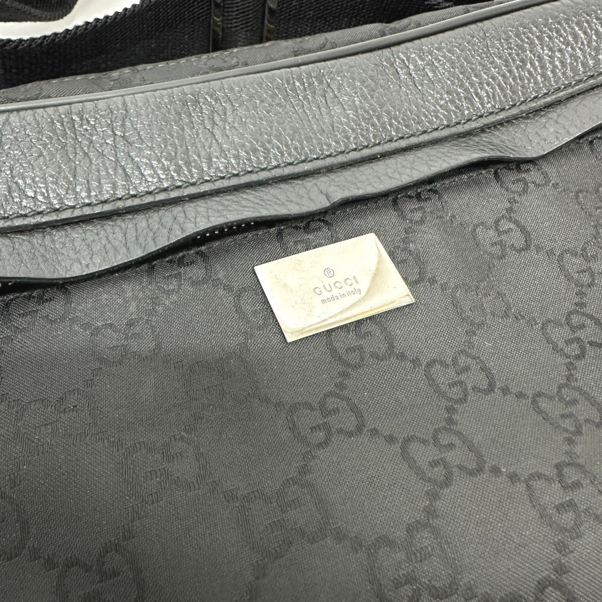 Gucci Black Nylon Leather Sling Bag