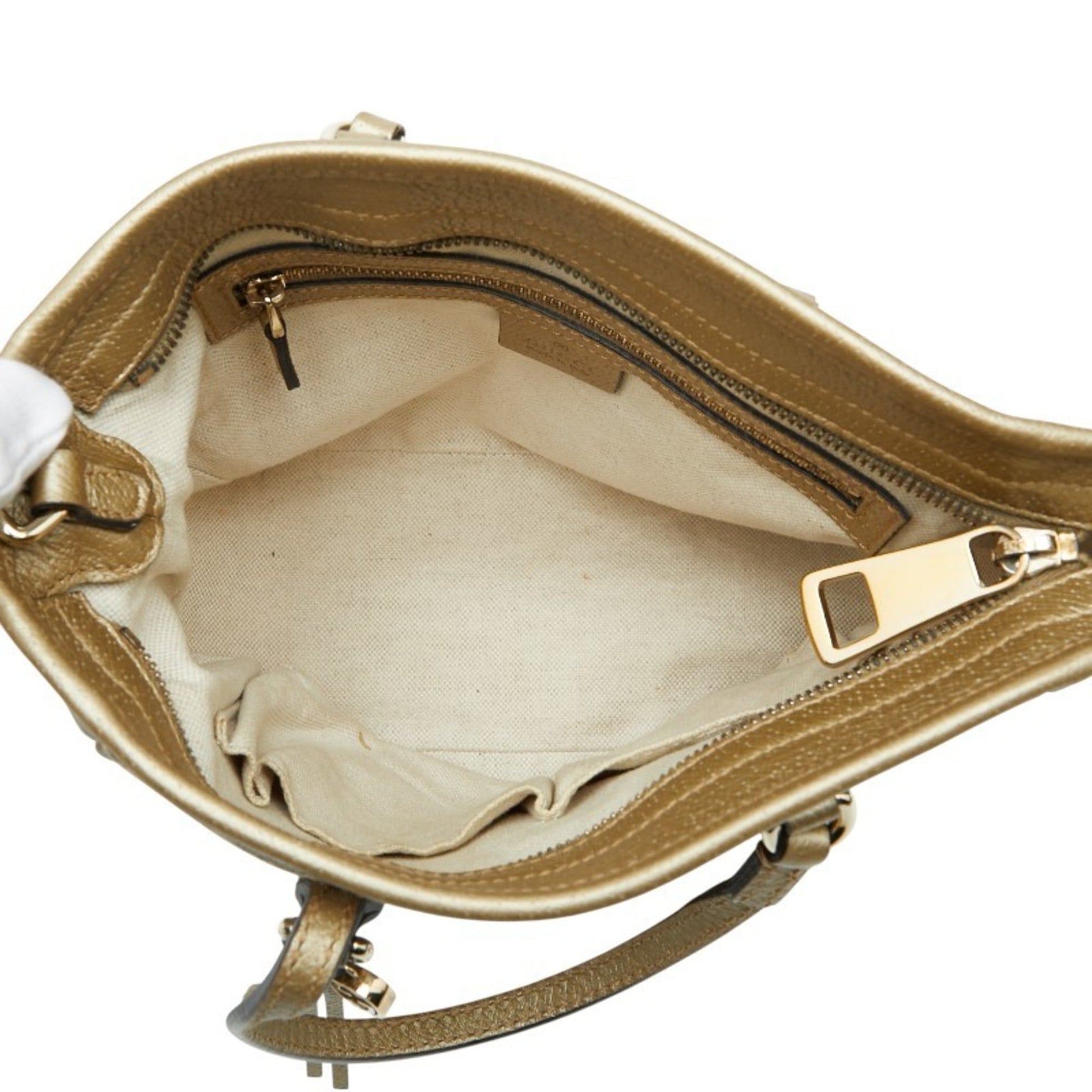Gucci Gg Canvas Beige Gold Gg Canvas Leather Handbag Shoulder Bag