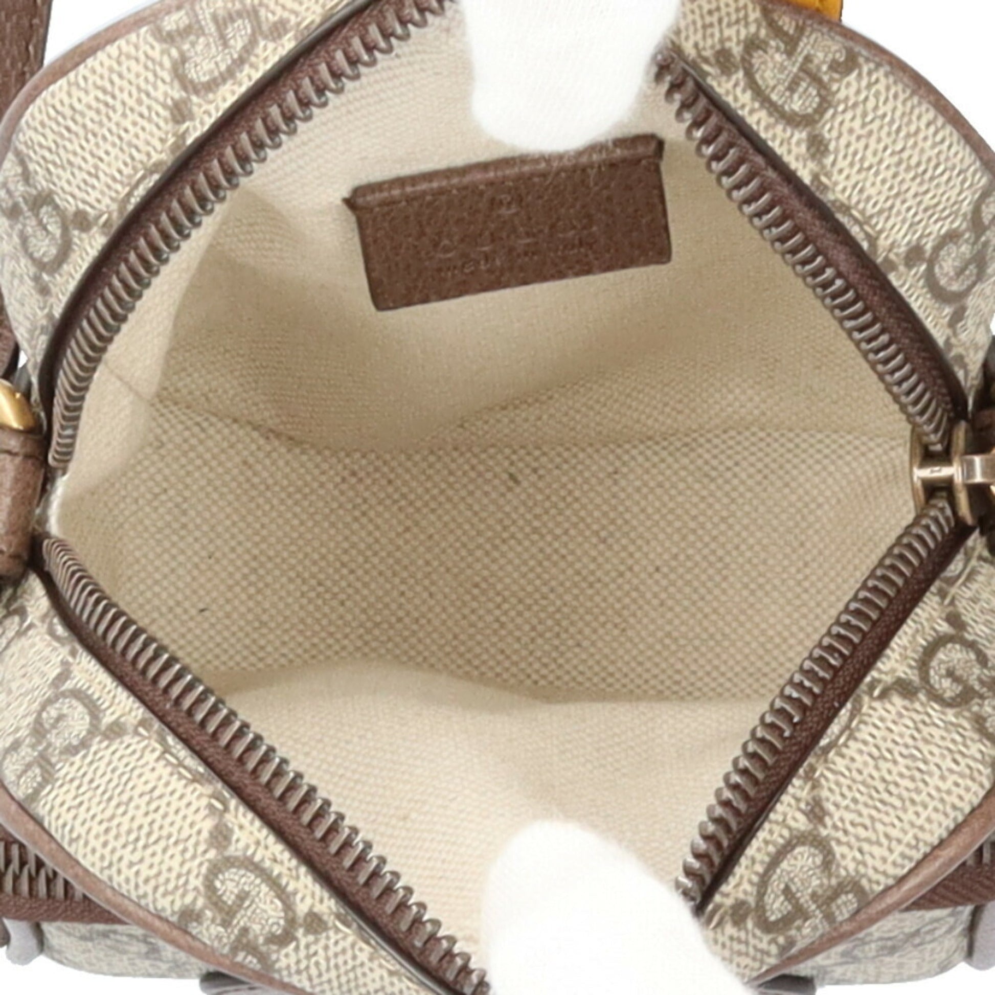 Gucci Beige Brown Yellow Gg Supreme Shoulder Bag