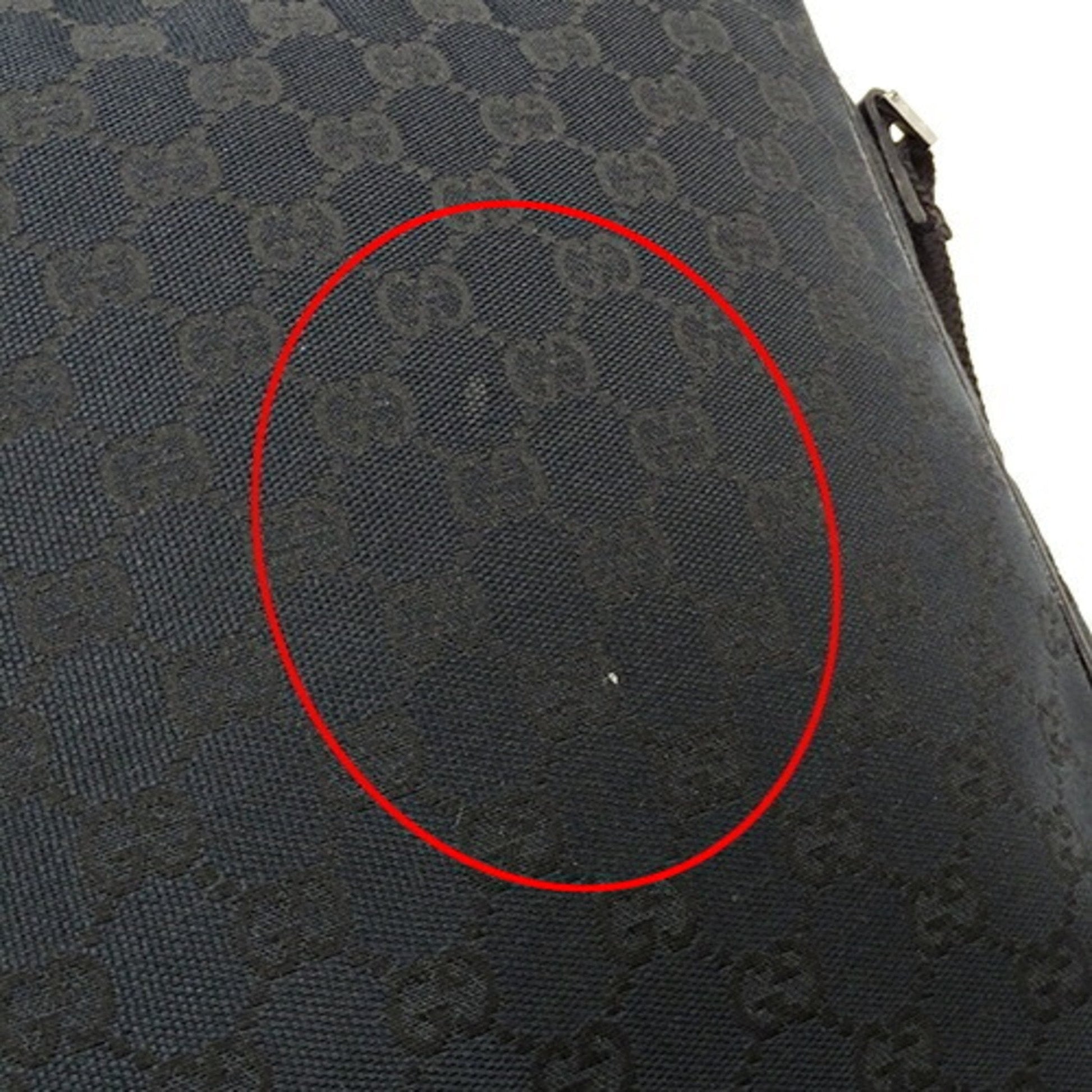 Gucci Black Gg Canvas Shoulder Bag
