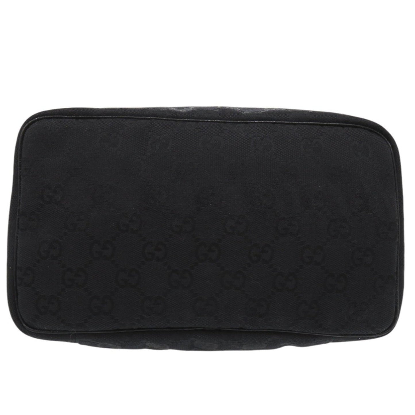 Gucci Black Gg Canvas Pouch Vanity Bag