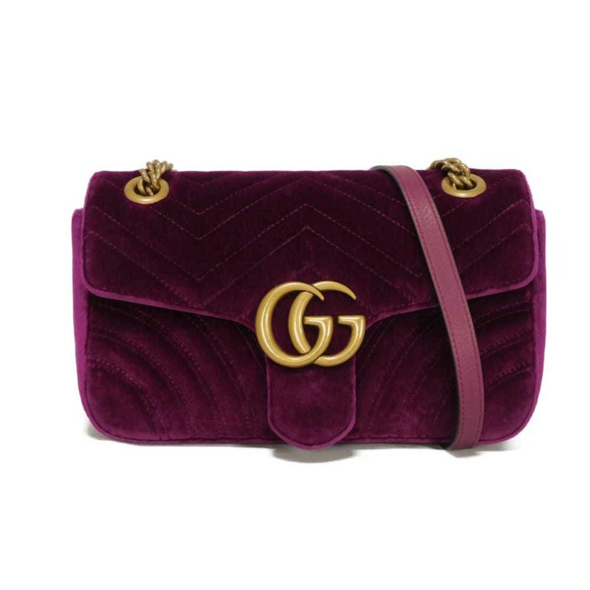 Gucci Purple Velvet Shoulder Bag