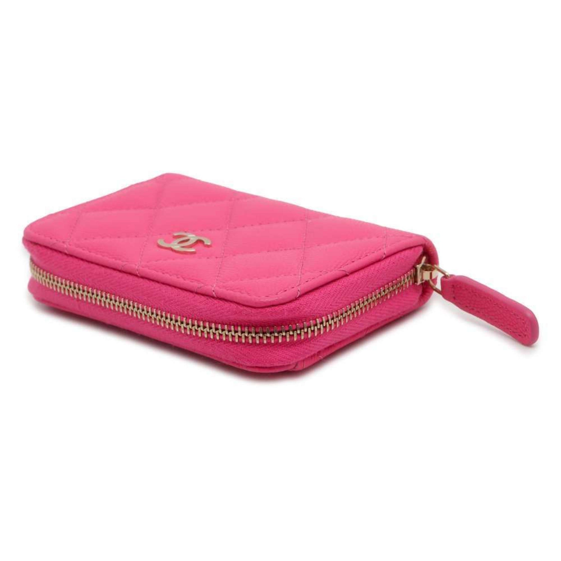 Chanel Wallet/Coin Case Classic Zip Coin Purse Matelasse Coco Mark Caviar Skin AP0216