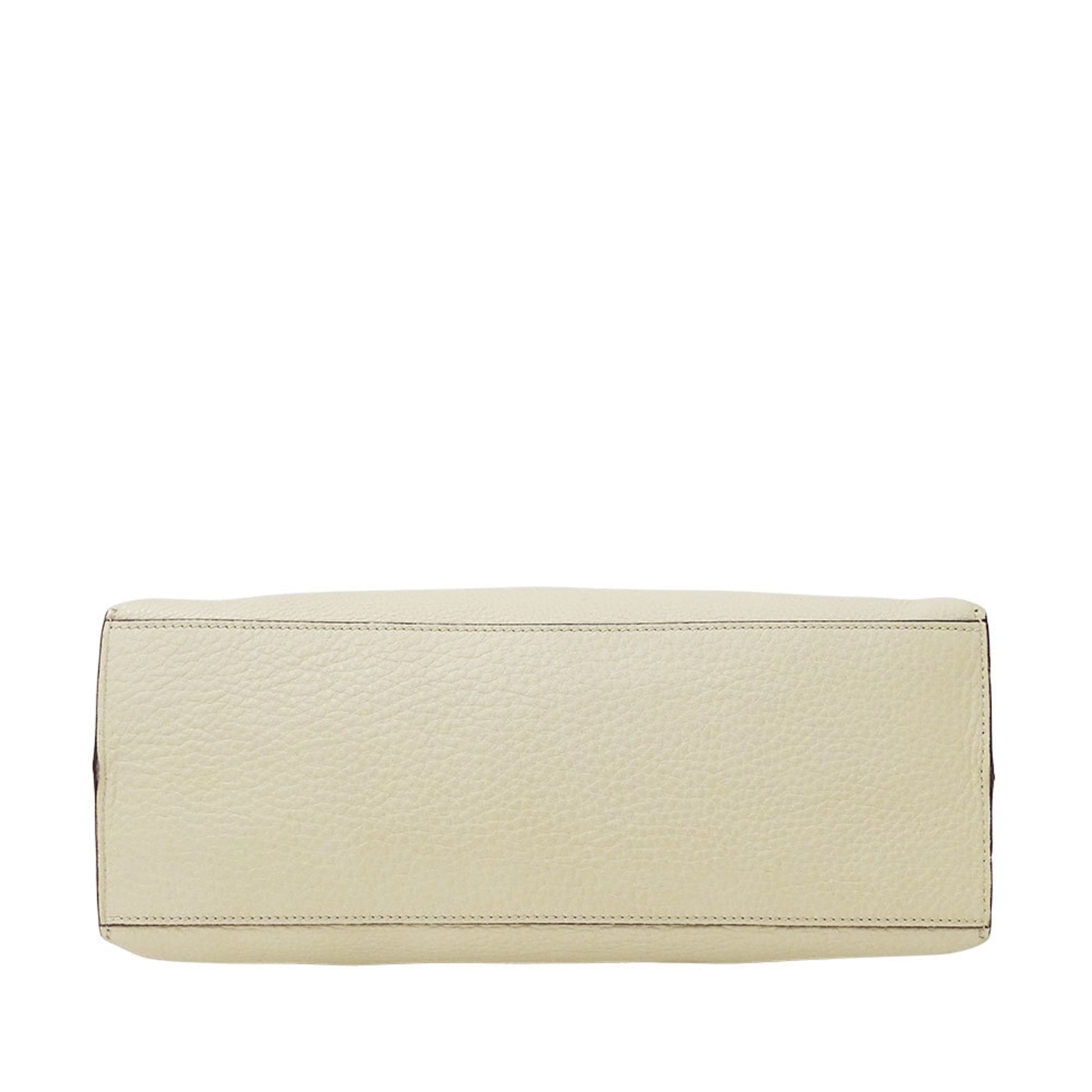 Gucci Ivory Leather Handbag Shoulder Bag