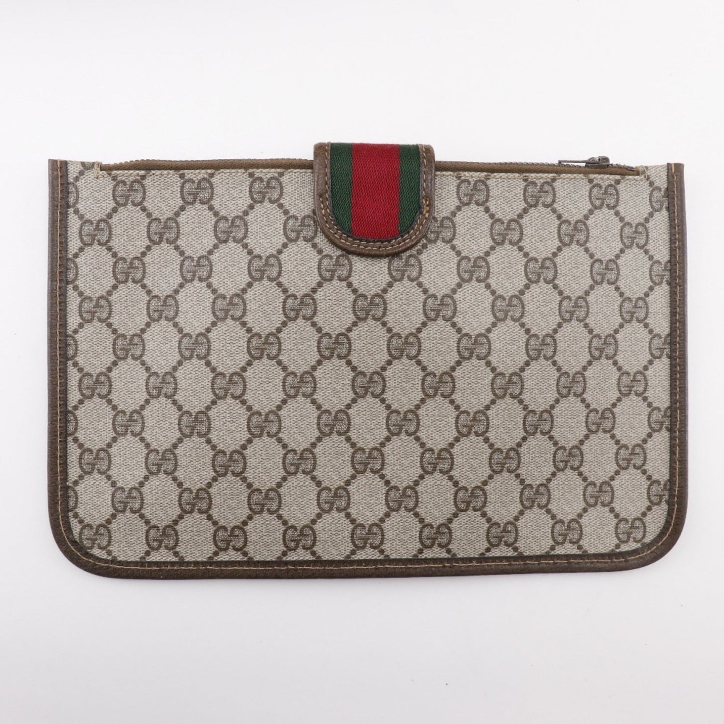 Gucci Sherry Line Brown Pvc Handbag