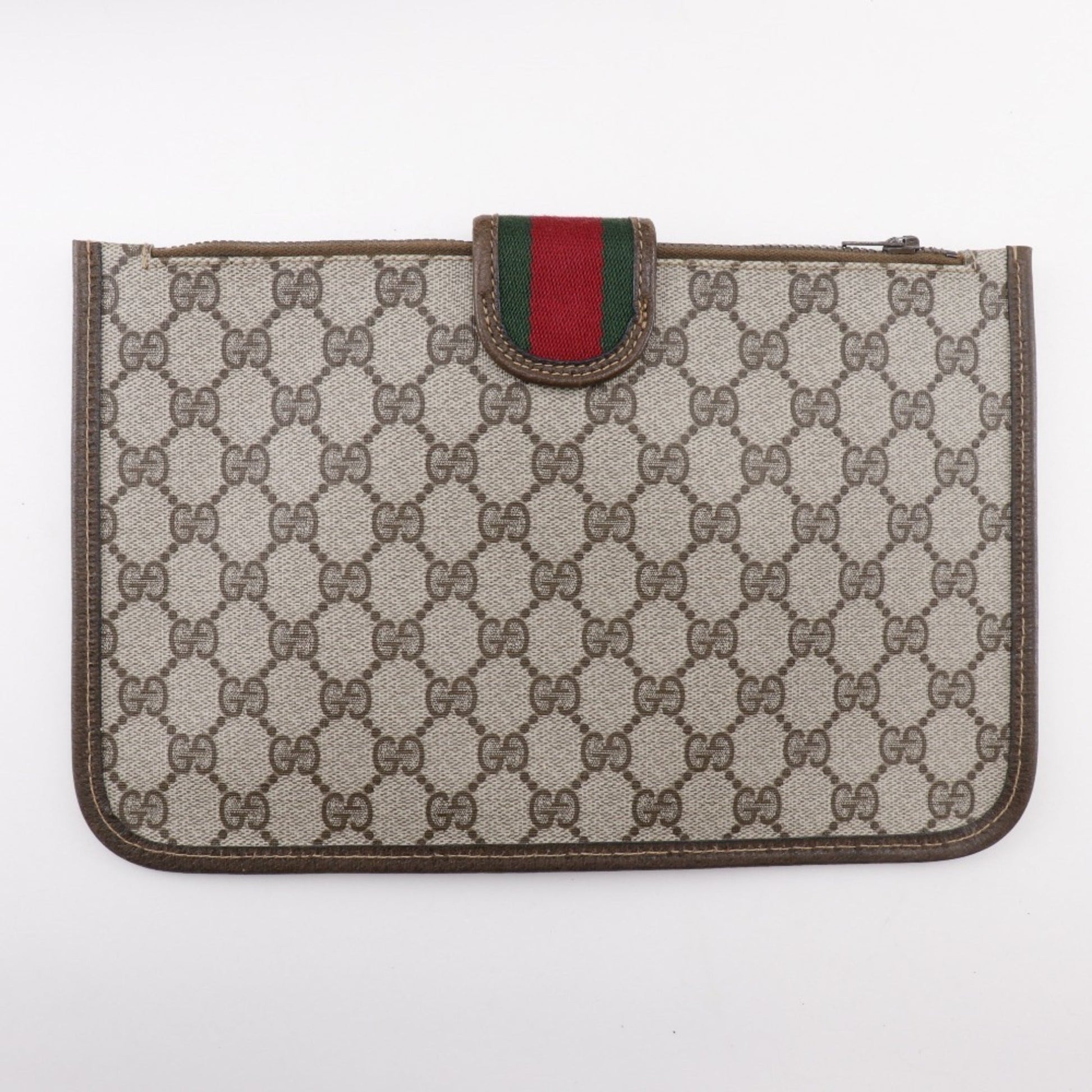 Gucci Sherry Line Brown Pvc Handbag