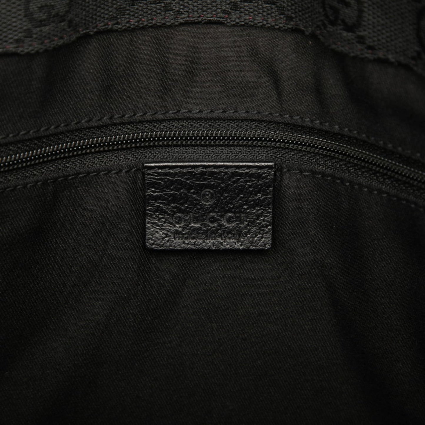 Gucci Black Leather Handbag Tote Bag